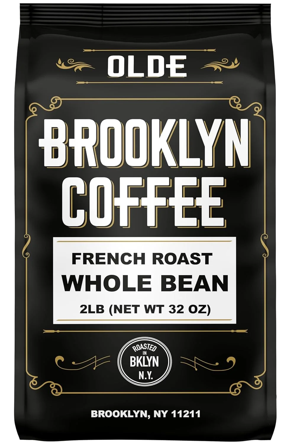 Certified Brooklyn Coffee Whole Bean French Dark Roast 2lb Silky Smooth Bold Balanced – Fresh Bulk Coffee Beans Roasted Weekly in NYC Functional