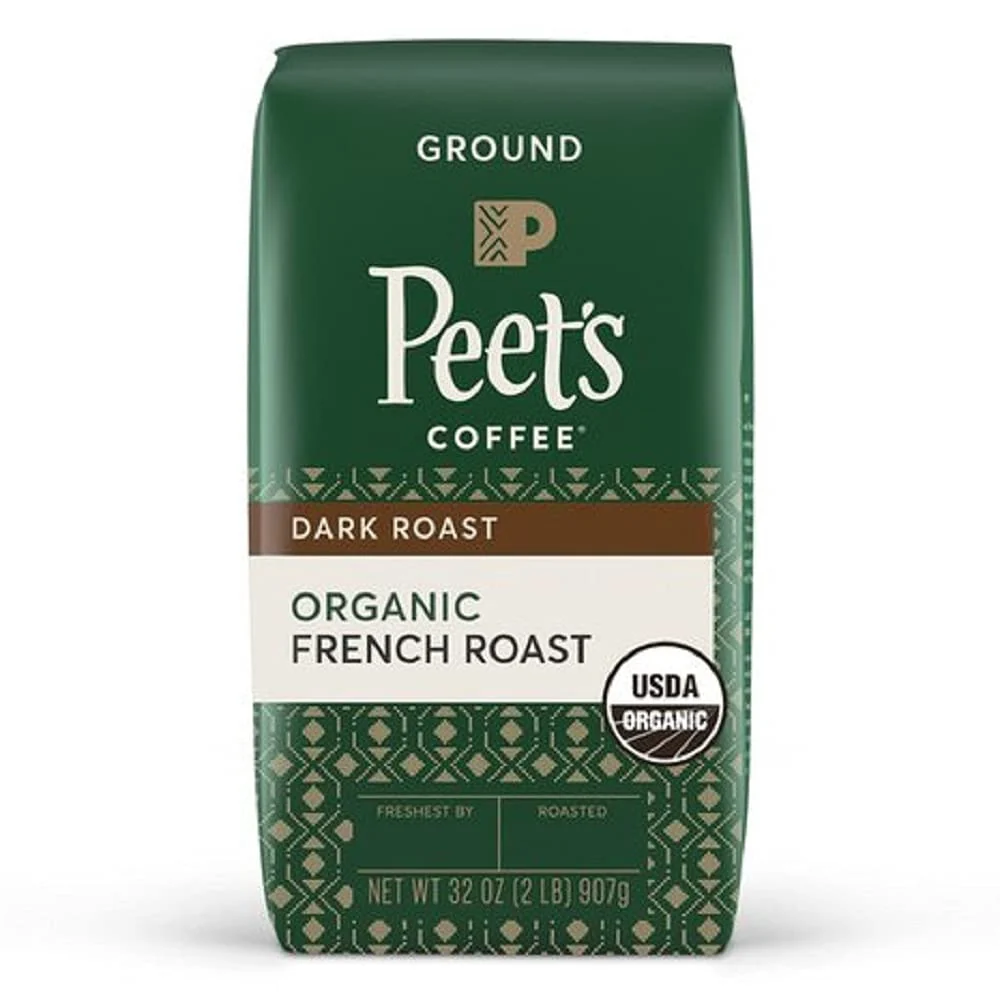 Eco-Friendly PEET’S Organic Ground French Roast 32 Oz Reusable