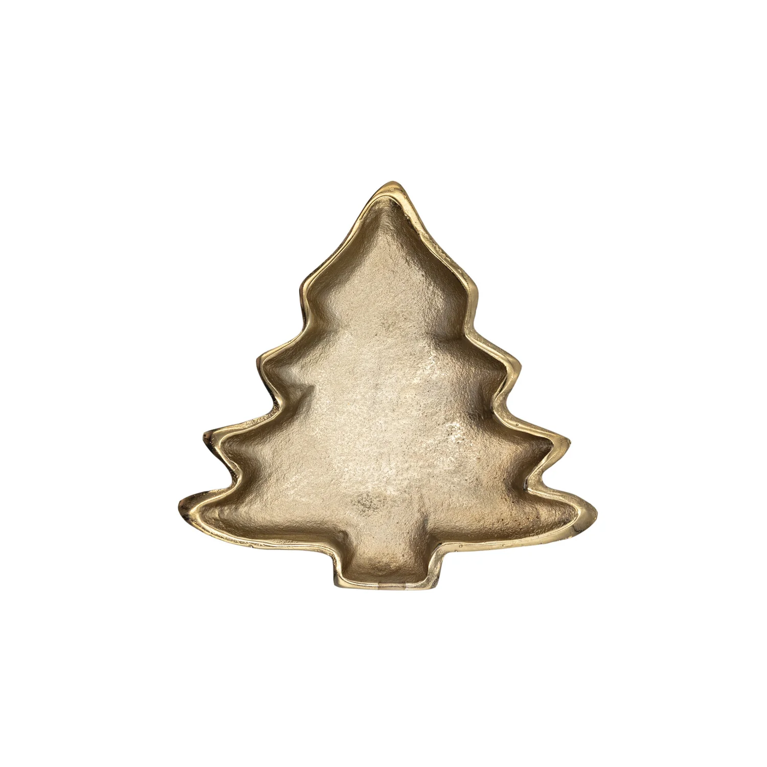 Easy-to-Use Gold Cast Aluminum Tree Shaped Dish 7.25 x 7.25 Expertly Made