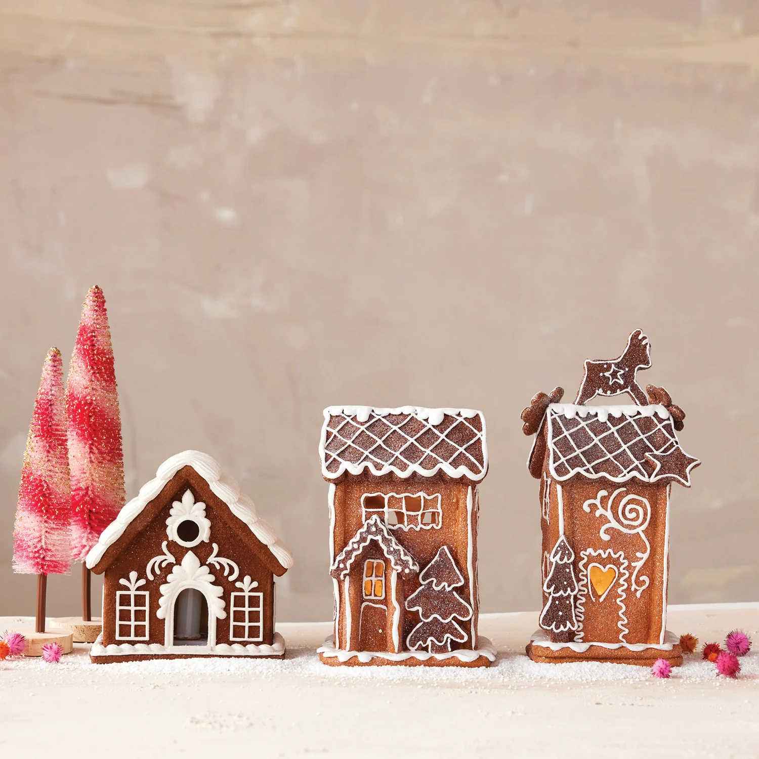 Trusted Resin Gingerbread House with LED Light Elegant