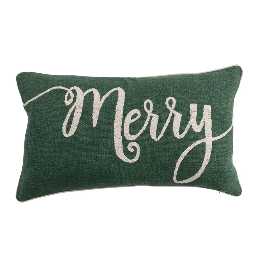Fast 24 Merry Lumber Pillow Green Environmentally Friendly