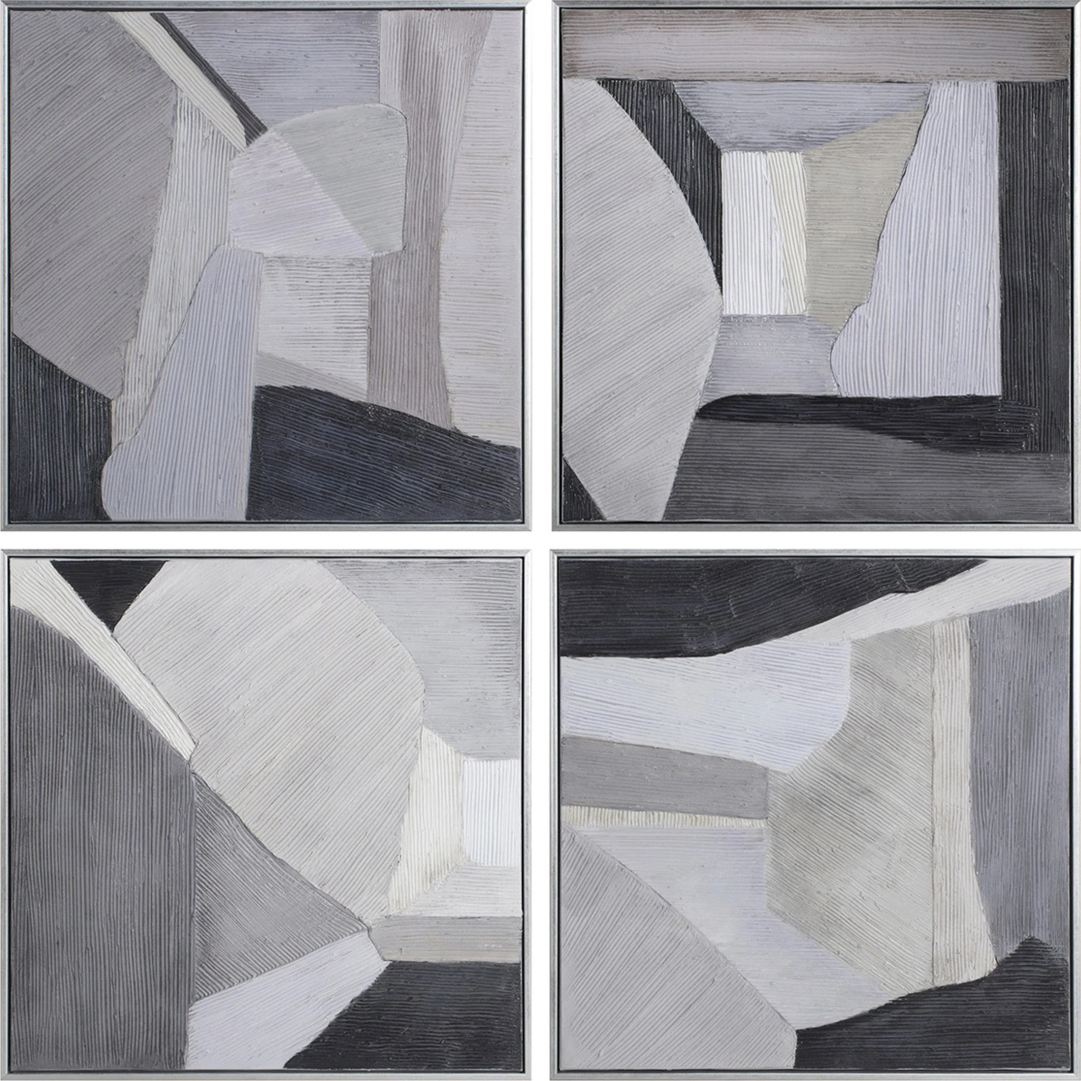 Contemporary TRIANA HAND PAINTED WALL ART SET OF 4 Reliable