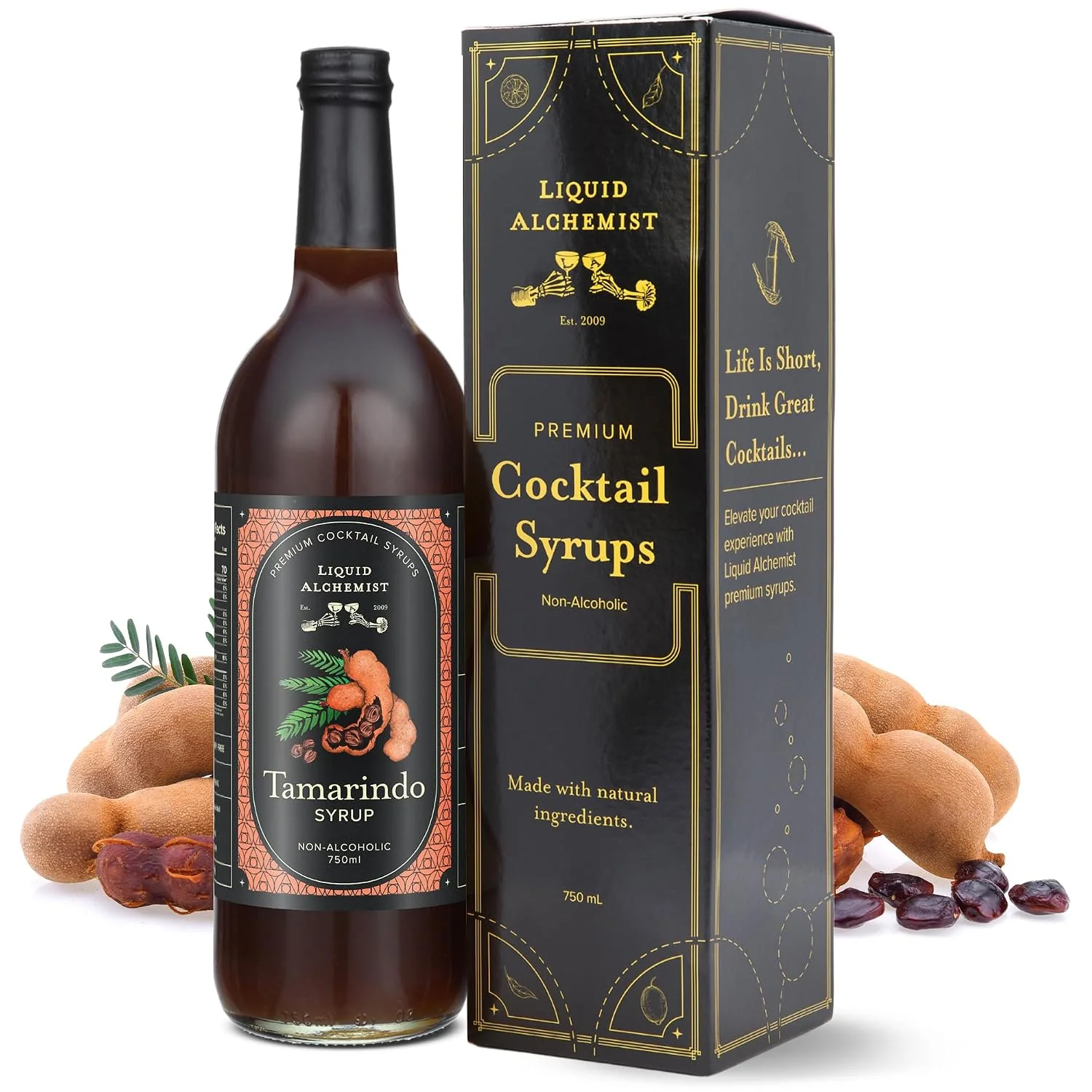 Optimized Liquid Alchemist Tamarind Syrup for Cocktails Ingredients Make our Tamarind Puree the Spicy Margarita Mix Small Batch Non-GMO amp Vegan 25.4 Oz Drink Mixer Pack of 1 Responsible