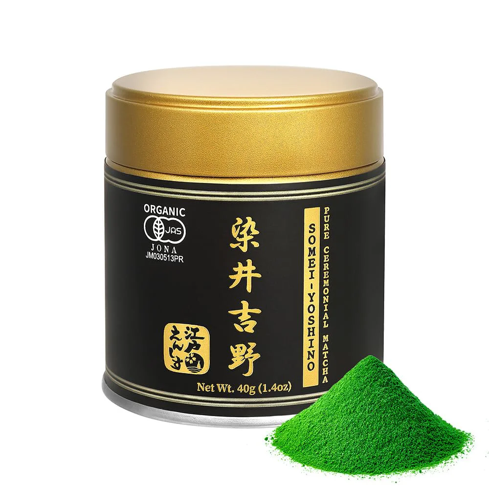 Versatile YEDOENSIS KYOTO Somei-Yoshino – Organic Ceremonial Matcha Powder 1.4 oz First Harvest Stone-Ground Sweet Umami Ceremonial Grade Grown and Crafted in Japan Organic Trusted