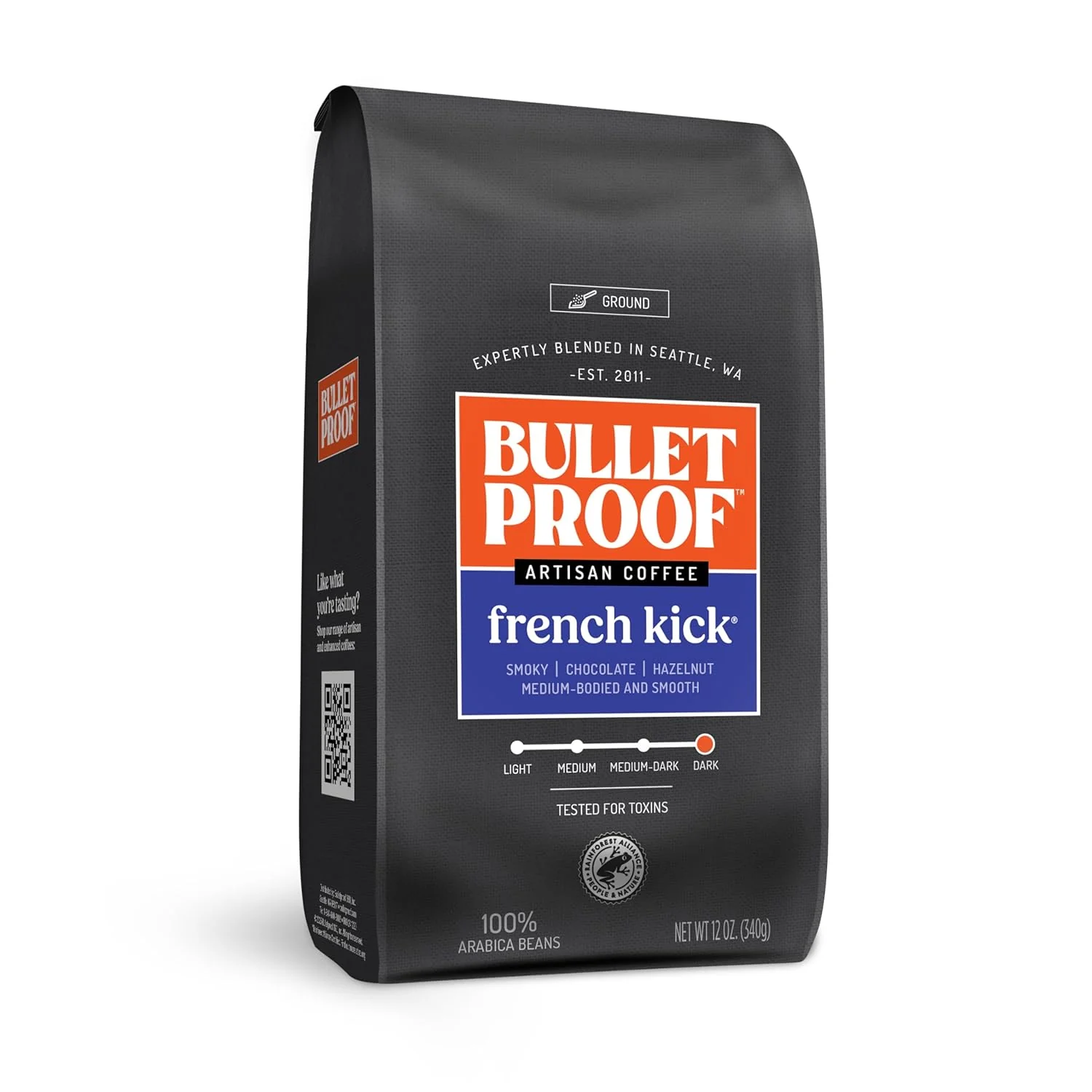 Easy-to-Use Bulletproof French Kick Dark Roast Ground Coffee Prestigious