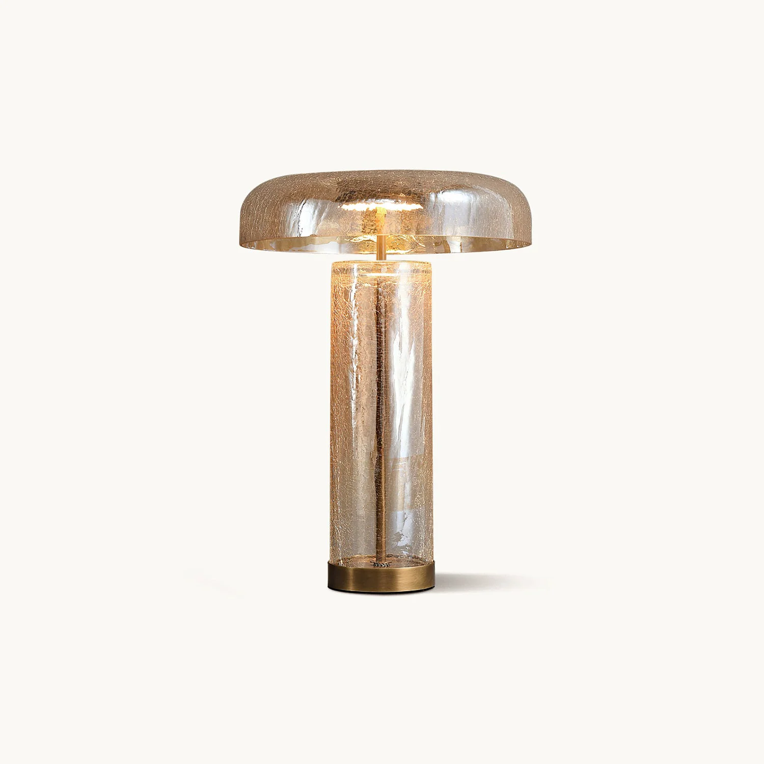 Sophisticated Glacier Crackle Table Lamp Detailed