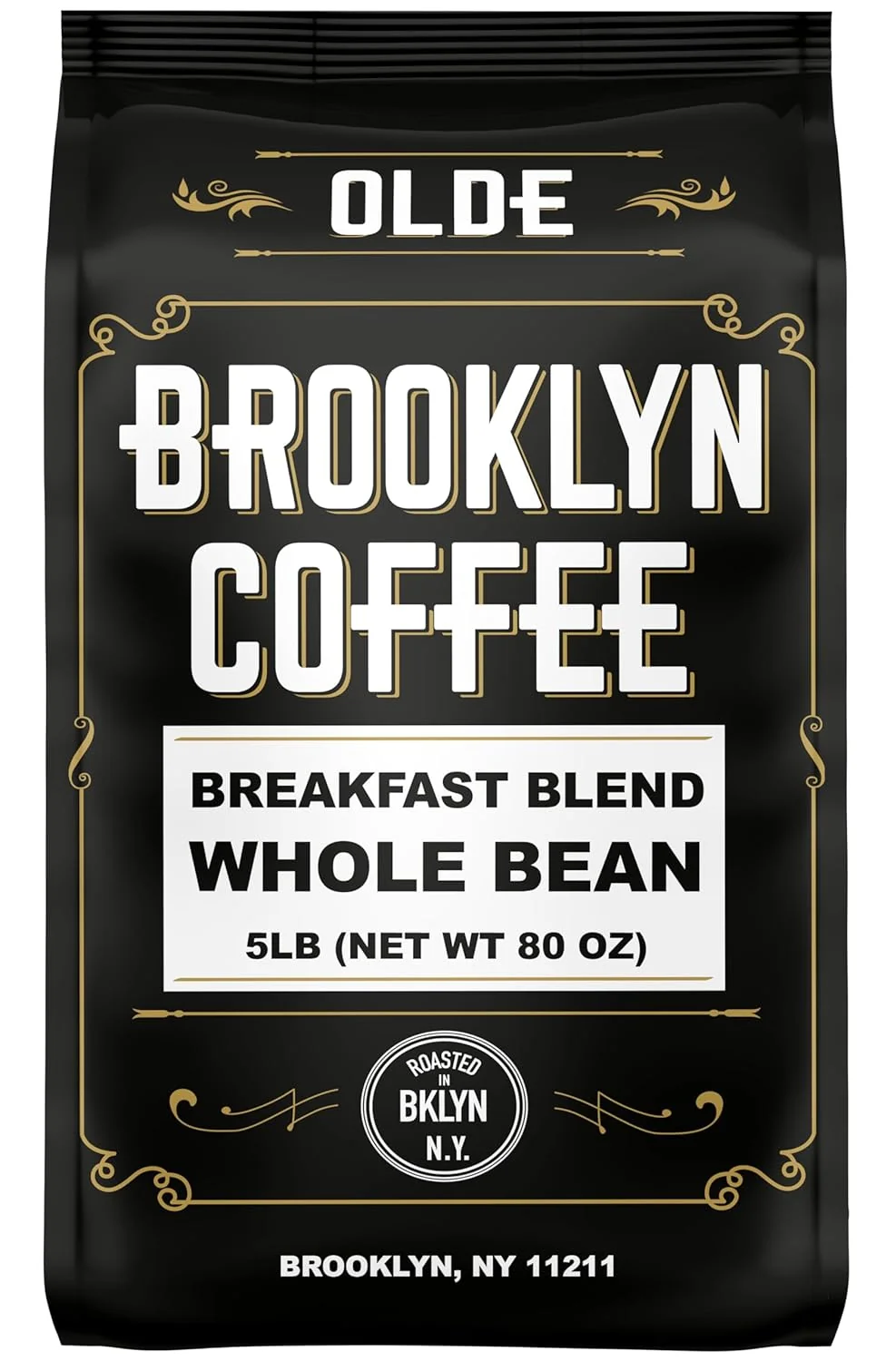 Trusted Brooklyn Coffee Whole Bean Breakfast Blend Light Medium Roast 5lb Delicate Smooth Low Acidity – Fresh Bulk Coffee Beans Roasted Weekly in NYC Soft