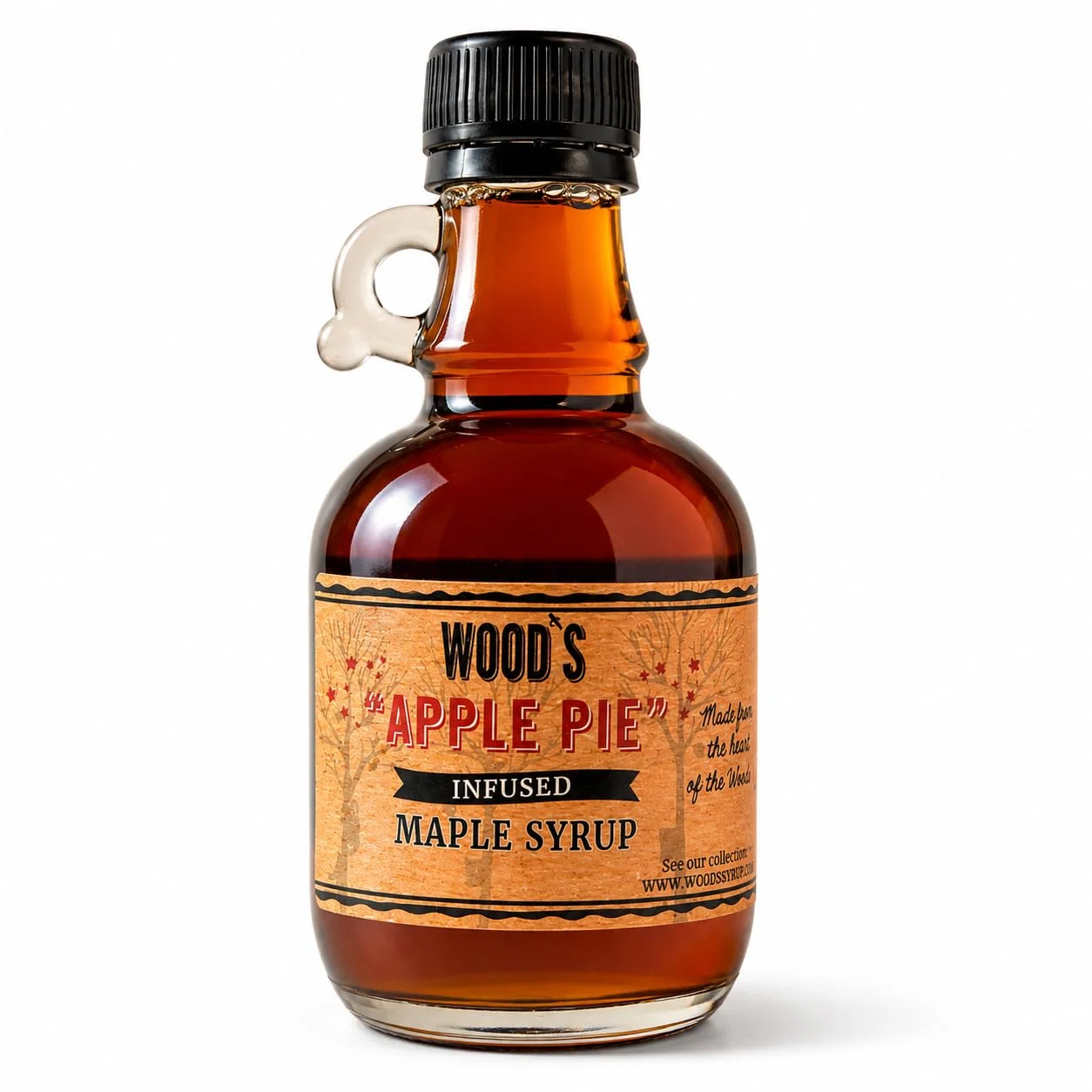 Specialty Wood s Vermont Apple Pie Maple Syrup – Infused Vermont Maple Syrup with Warm Spices amp Apple Flavor Small-Batch Vegan Natural Sweetener for Pancakes Ice Cream Cocktails amp Baking 8.45 Fl Oz 250mL Long-Lasting