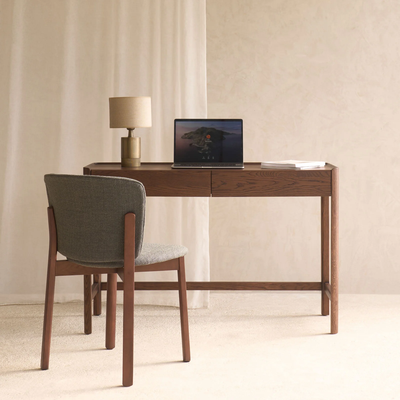 Eco-Friendly Nell Desk Espresso Oak 120cm Breathable