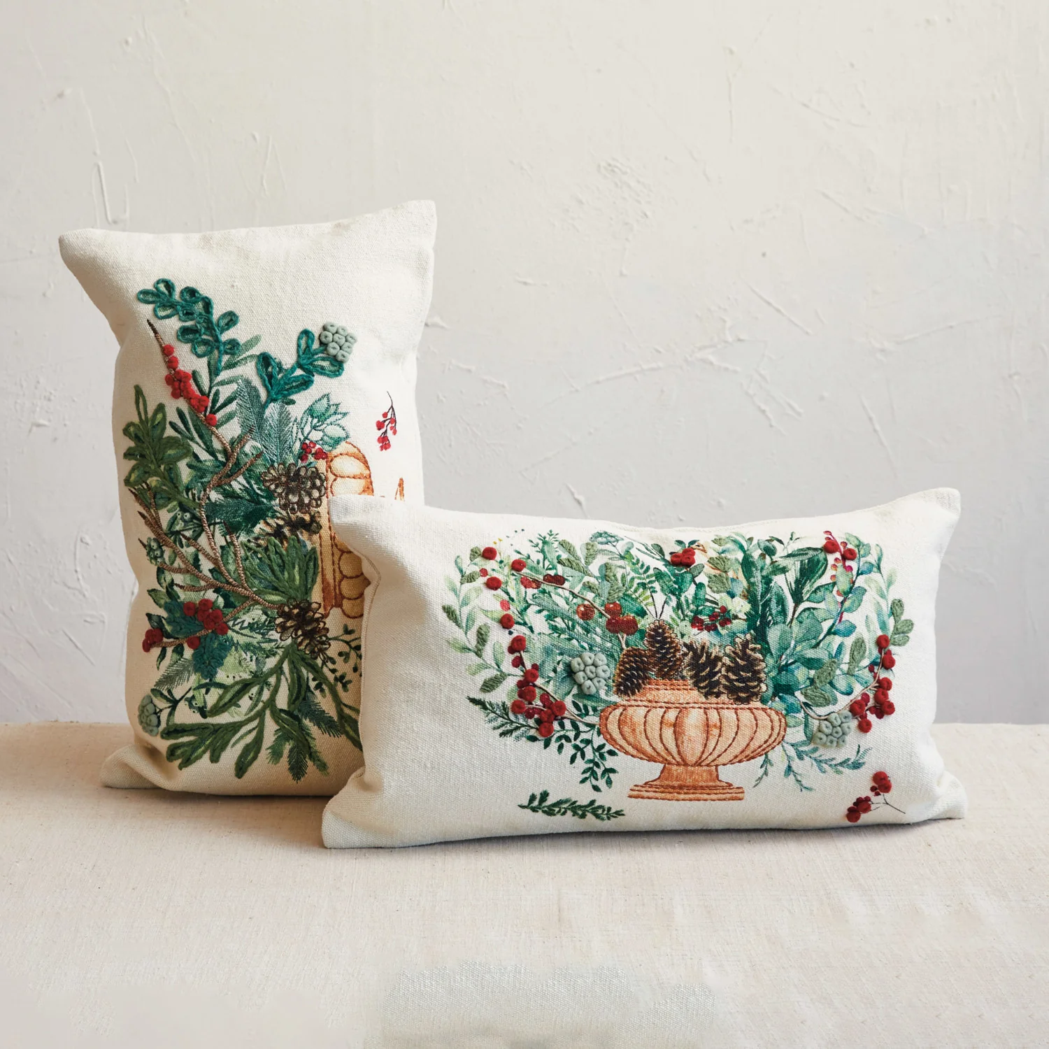 Healthy Floral Urn Canvas Printed Lumbar Throw Pillow Easy-to-Use
