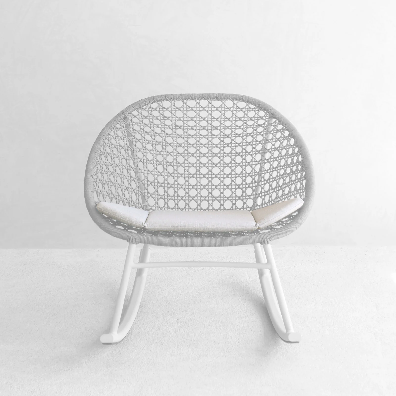 Breathable Helen Outdoor Rocking Chair Seat Cushion Grey Excellent