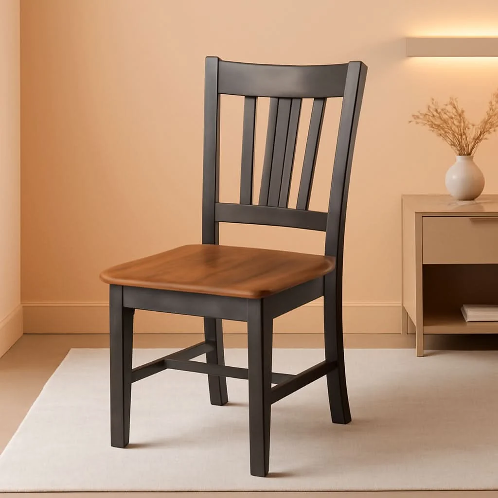 Exclusive International Concepts Splatback Dining Chair Hickory Washed Coal Versatile