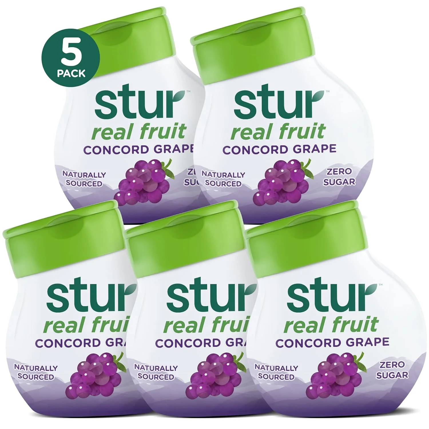Top-Quality Stur Liquid Water Enhancer Concord Grape Naturally Sweetened High in Vitamin C Antioxidants Sugar Zero Calories Keto Vegan 5 Bottles