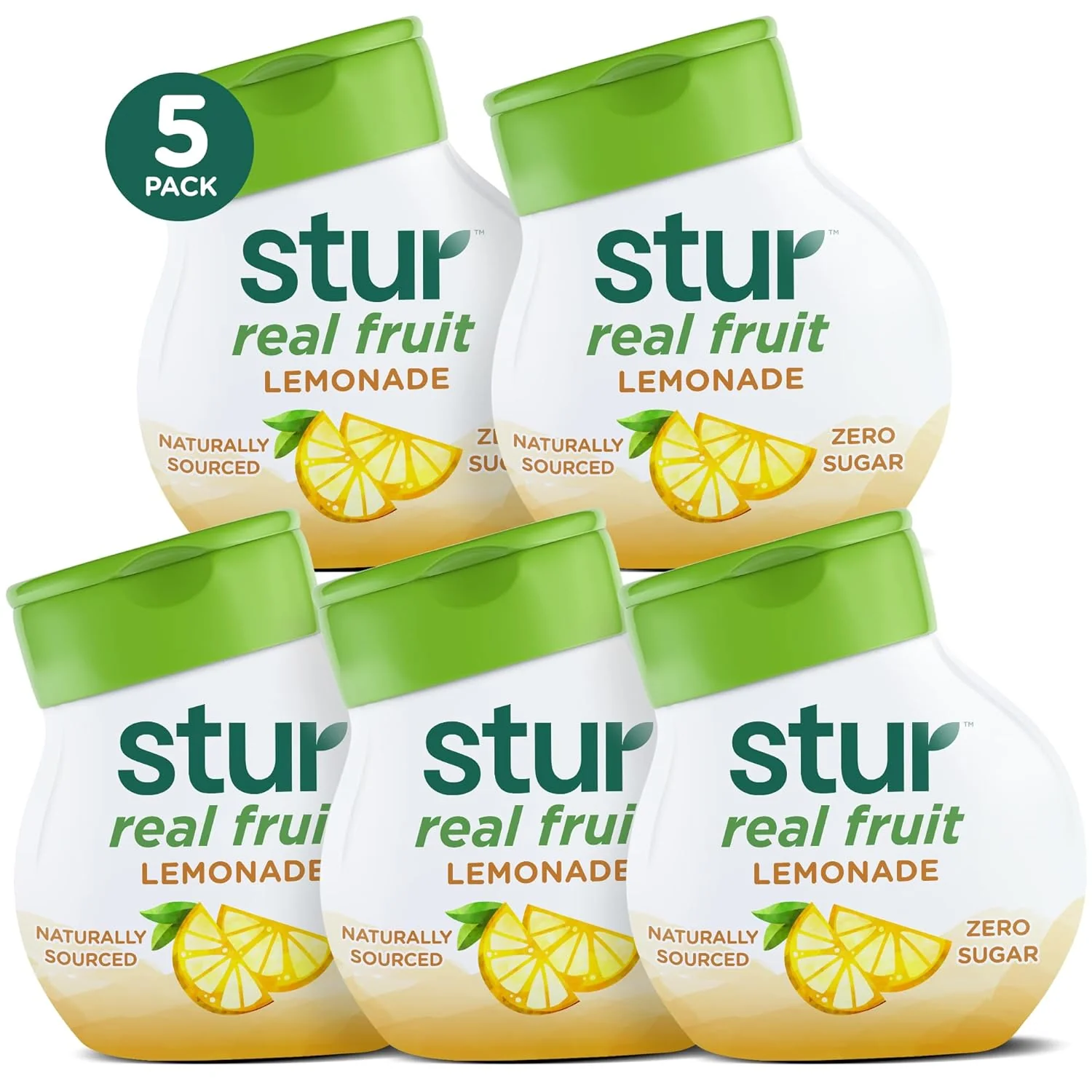 Sustainable Stur Liquid Water Enhancer Lemonade Naturally Sweetened High in Vitamin C Antioxidants Sugar Zero Calories Keto Vegan 5 Bottles Traditional