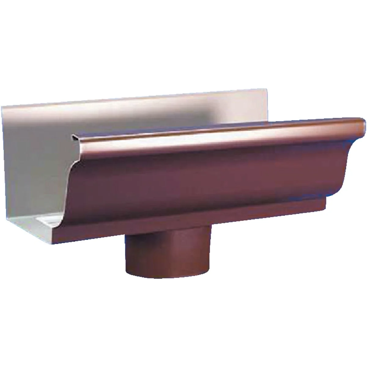 Luxury Amerimax 5 In. K Style Galvanized Brown Gutter Drop Outlet Practical