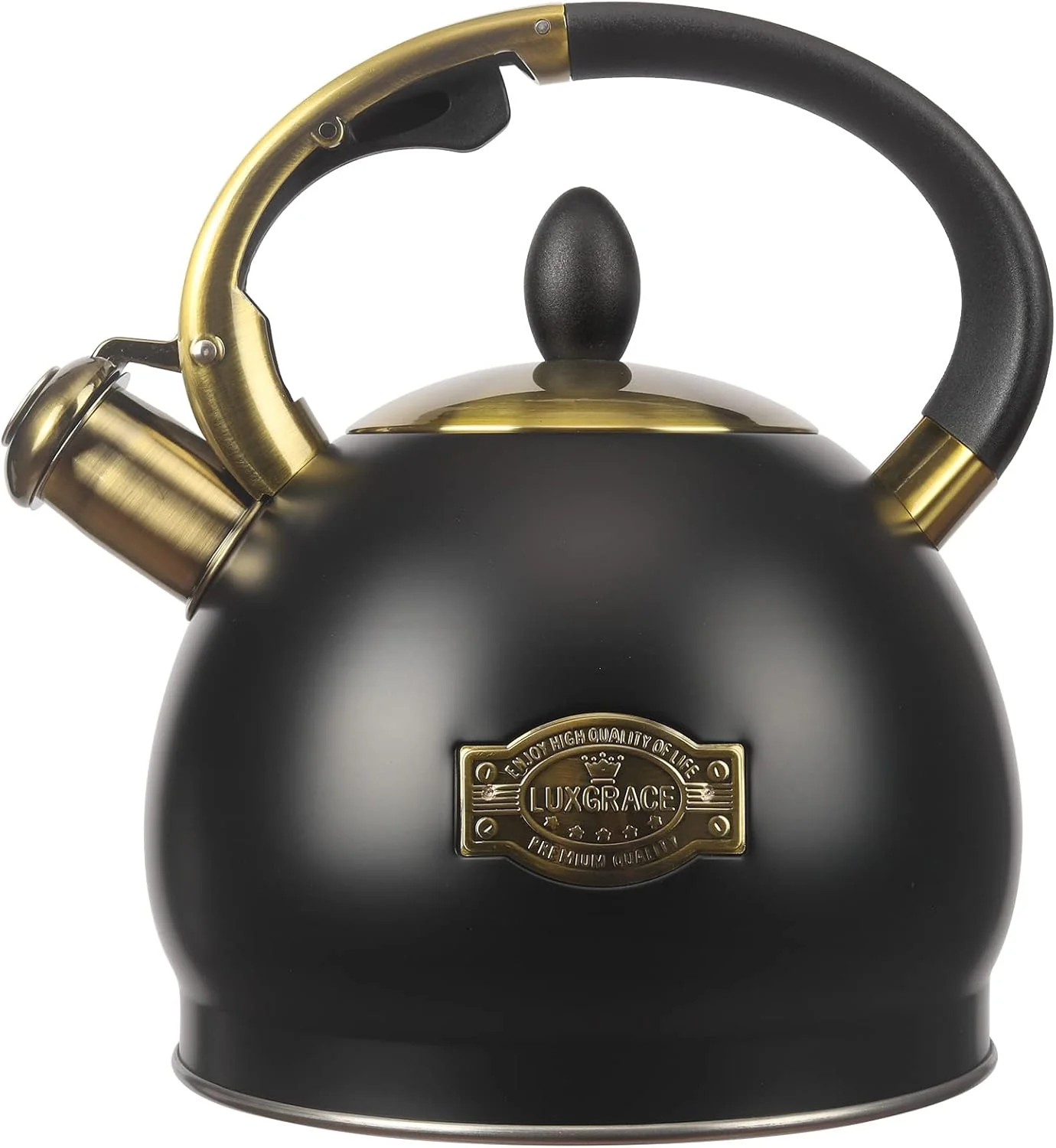 Selected 3Quart Whistling Tea Kettle Classic Teapot Stainless Steel Teakettle with Cool Grip for Stovetop Artisan