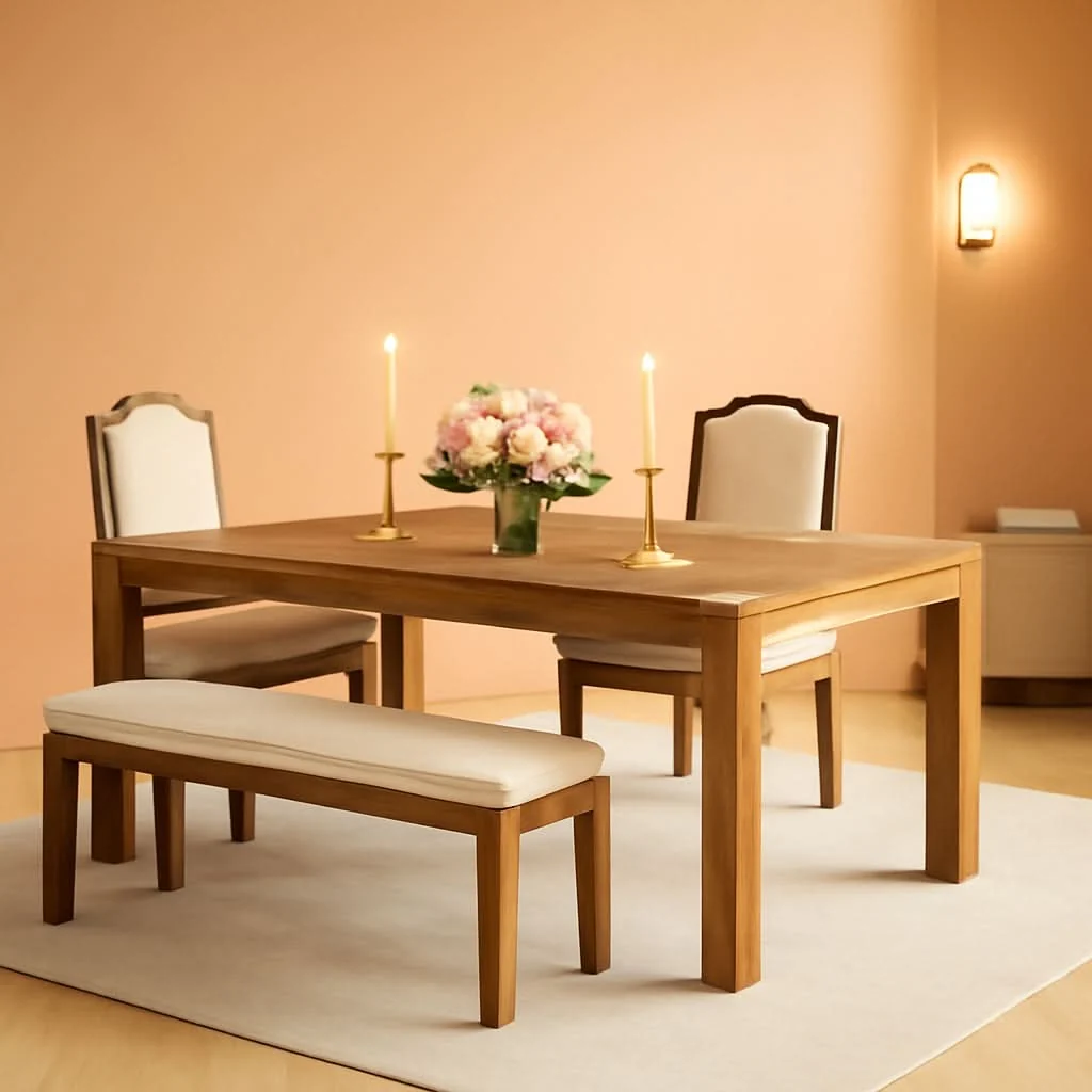 Minimalist 70.87 Inch Wood Dining Table Farmhouse Thickened Legs Modern