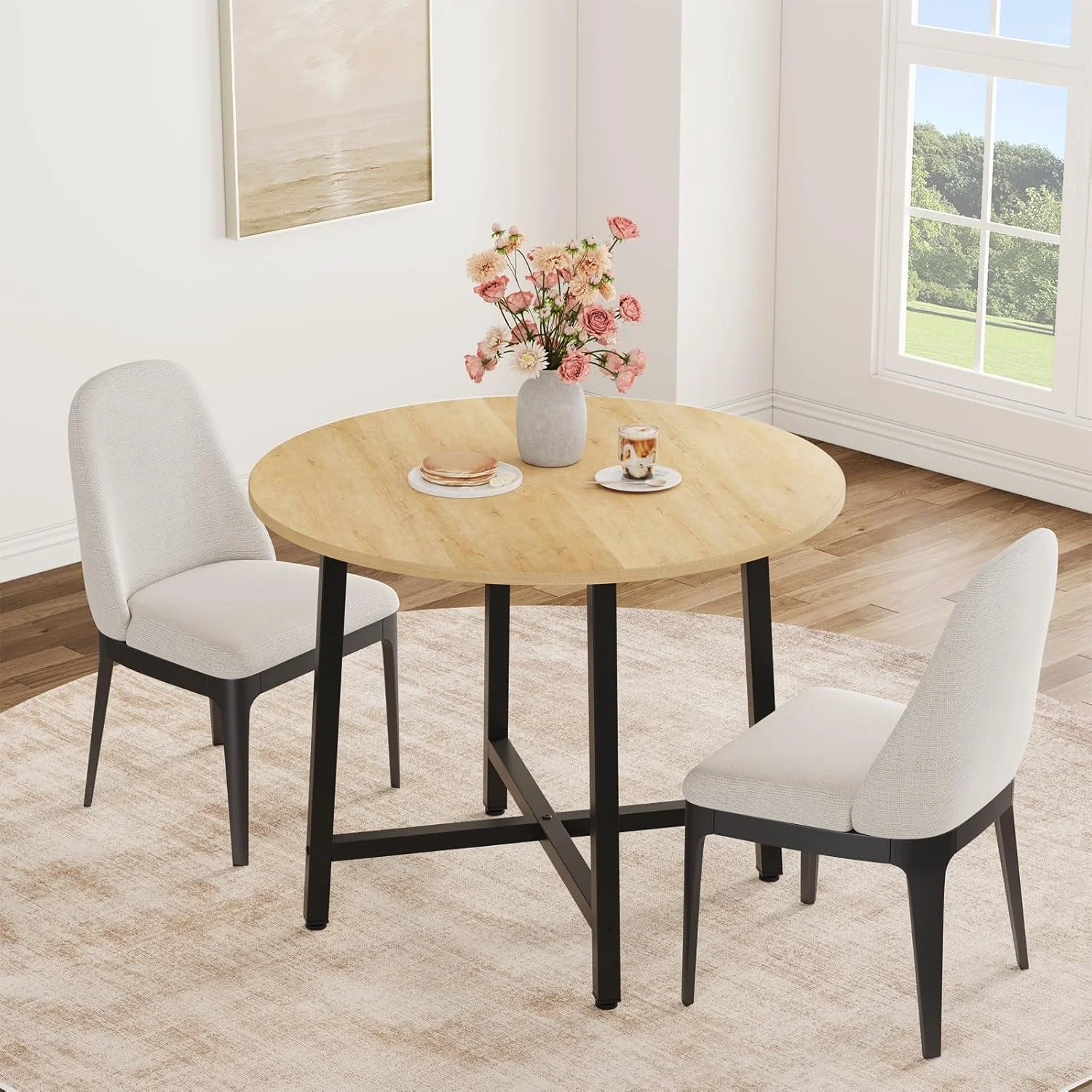 Top-Quality 31.5 Inches Circular Space Saving Dining Table Kitchen Excellent