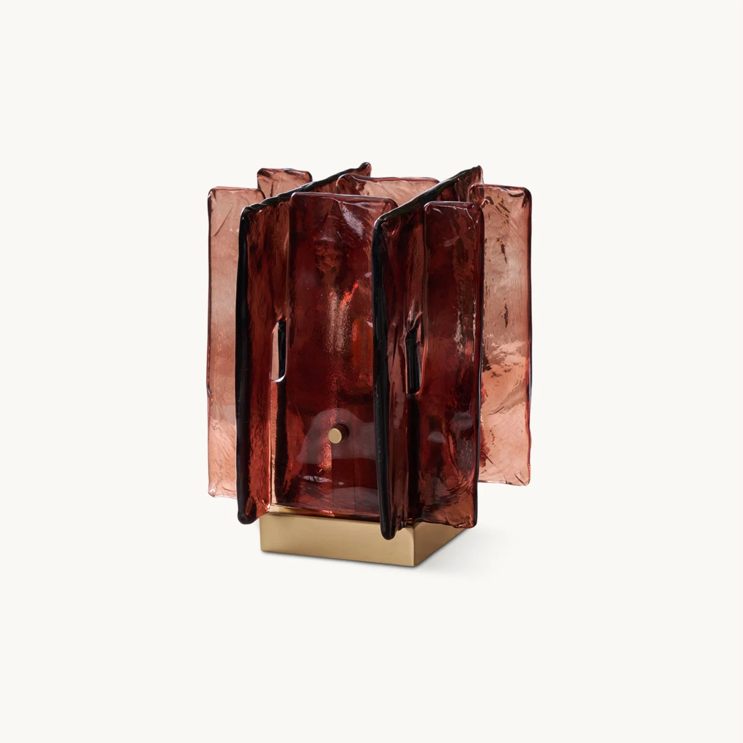 Solid Amber Building Block Table Lamp Secure