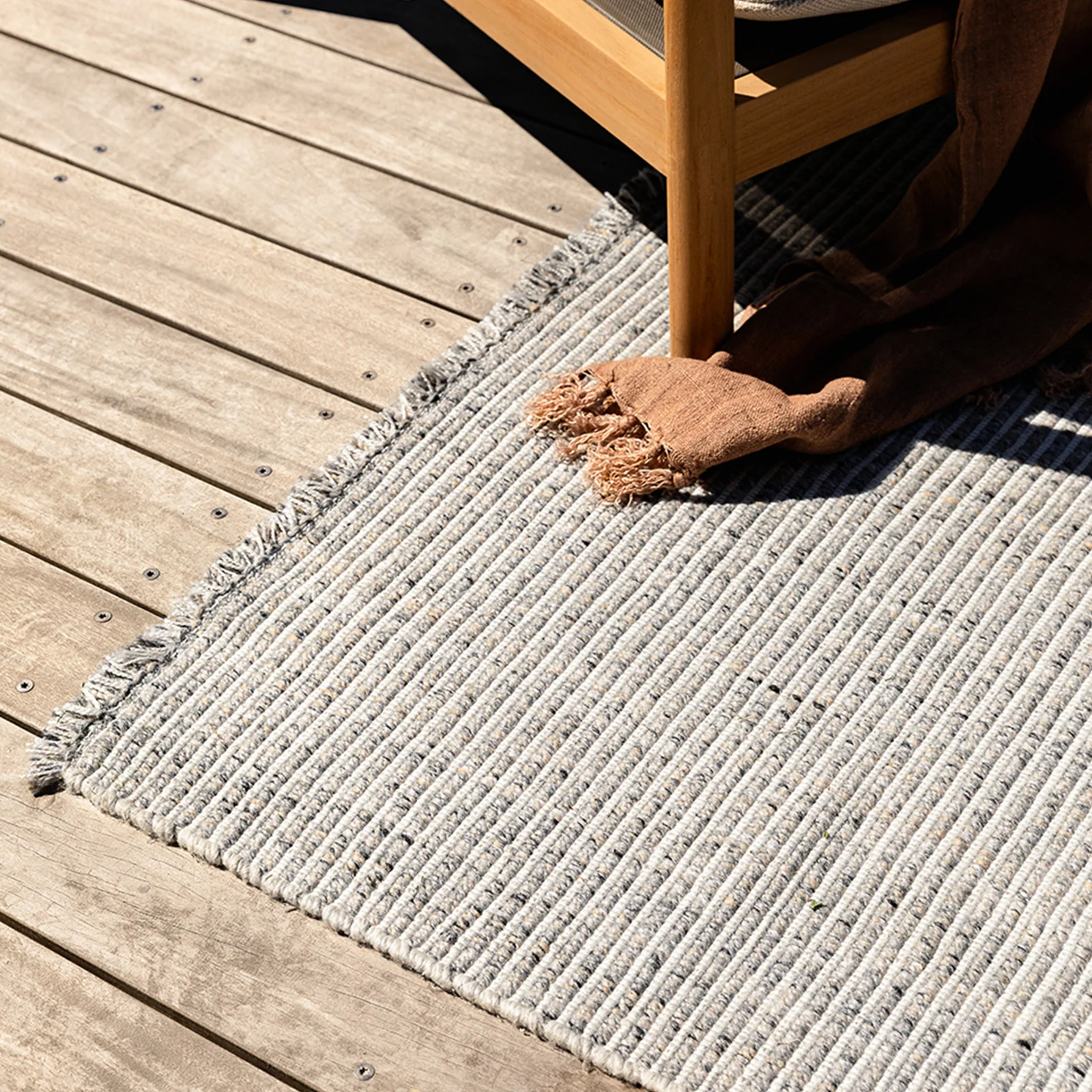 Certified Rhodes Outdoor Floor Rug Slate Natural