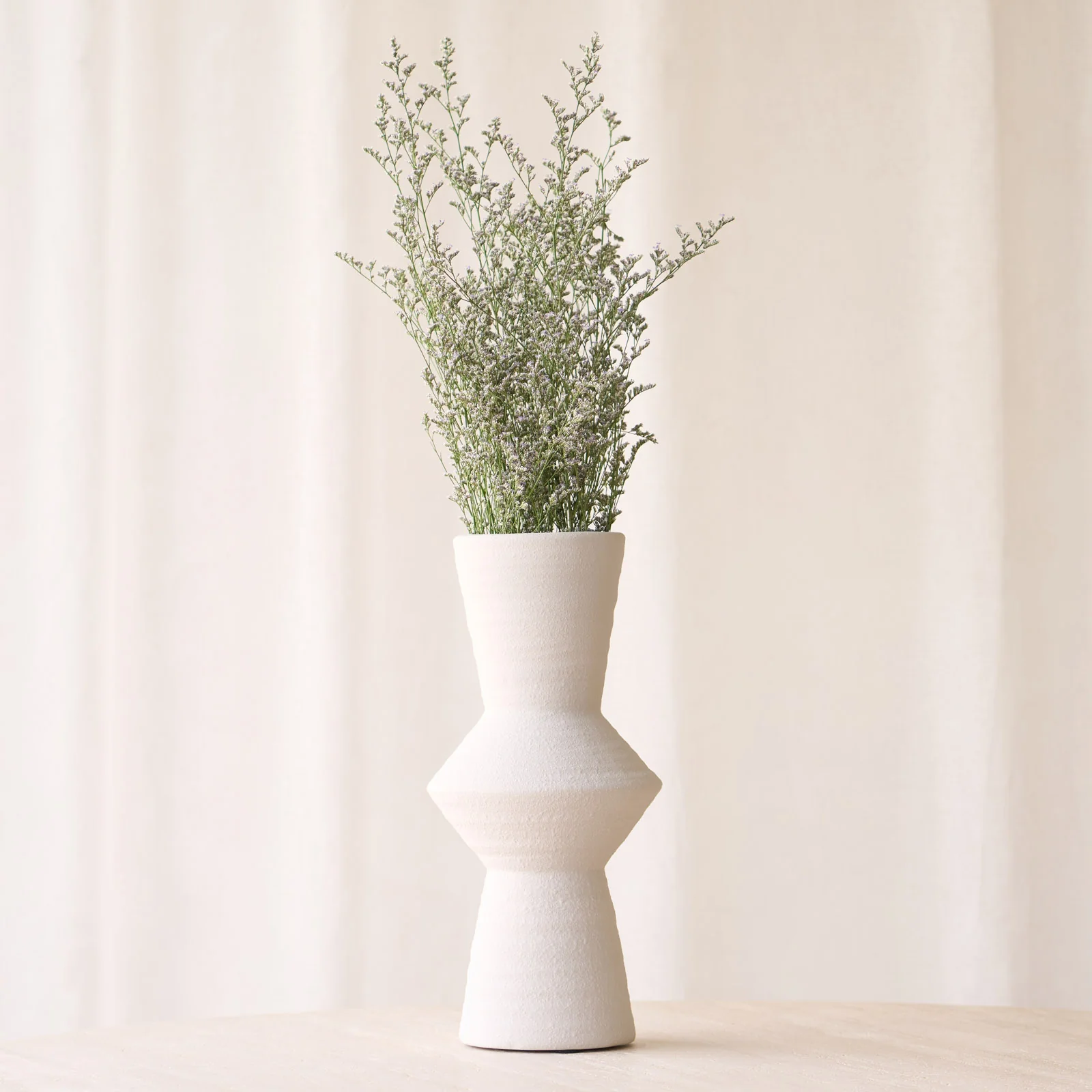 Contemporary Ayla Vase Cream Superior