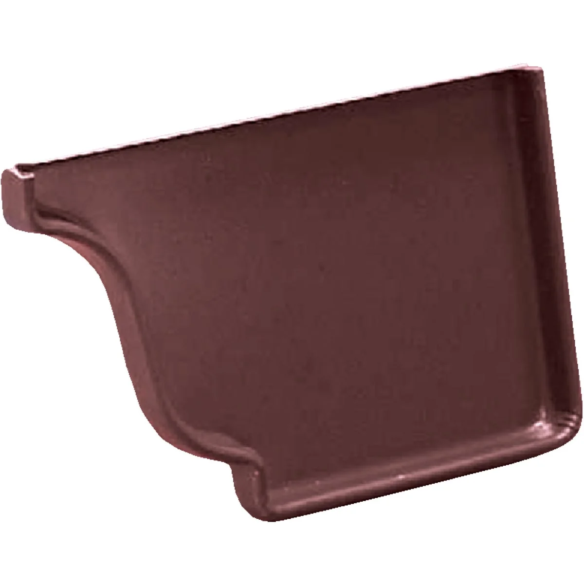 Exceptional Amerimax 5 In. Galvanized Brown Right Gutter End Cap Top-Quality