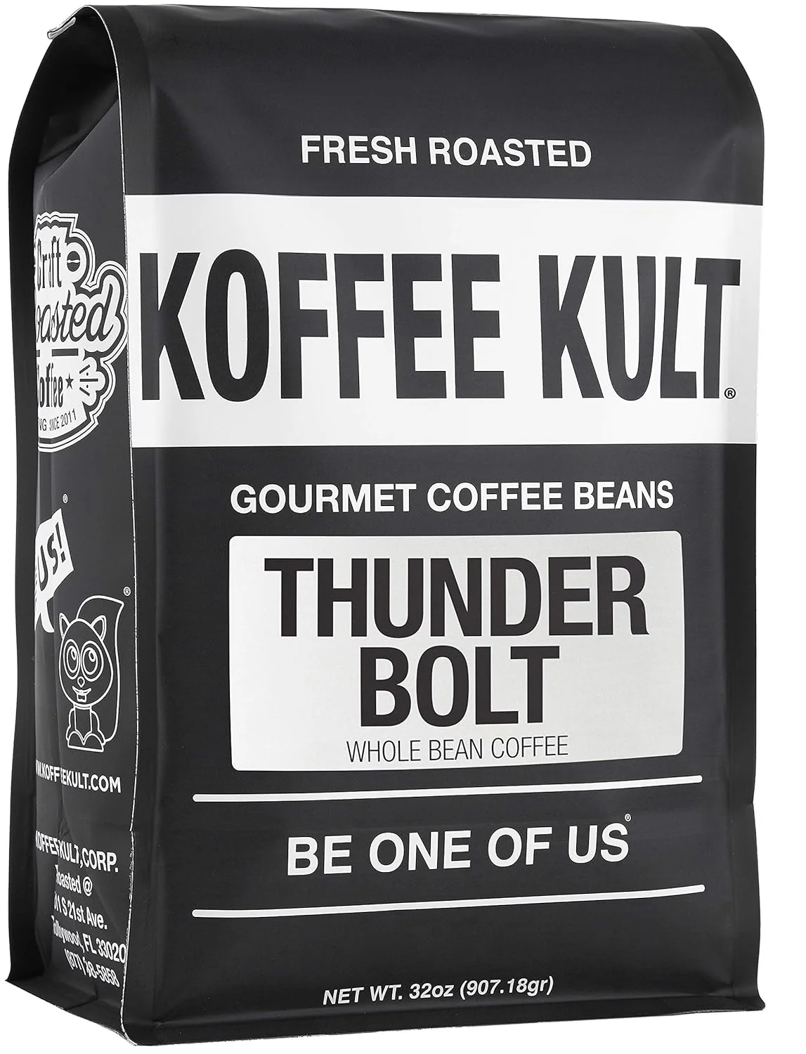 Efficient Koffee Kult Thunder Bolt Dark French Roast Whole Bean Coffee Pure