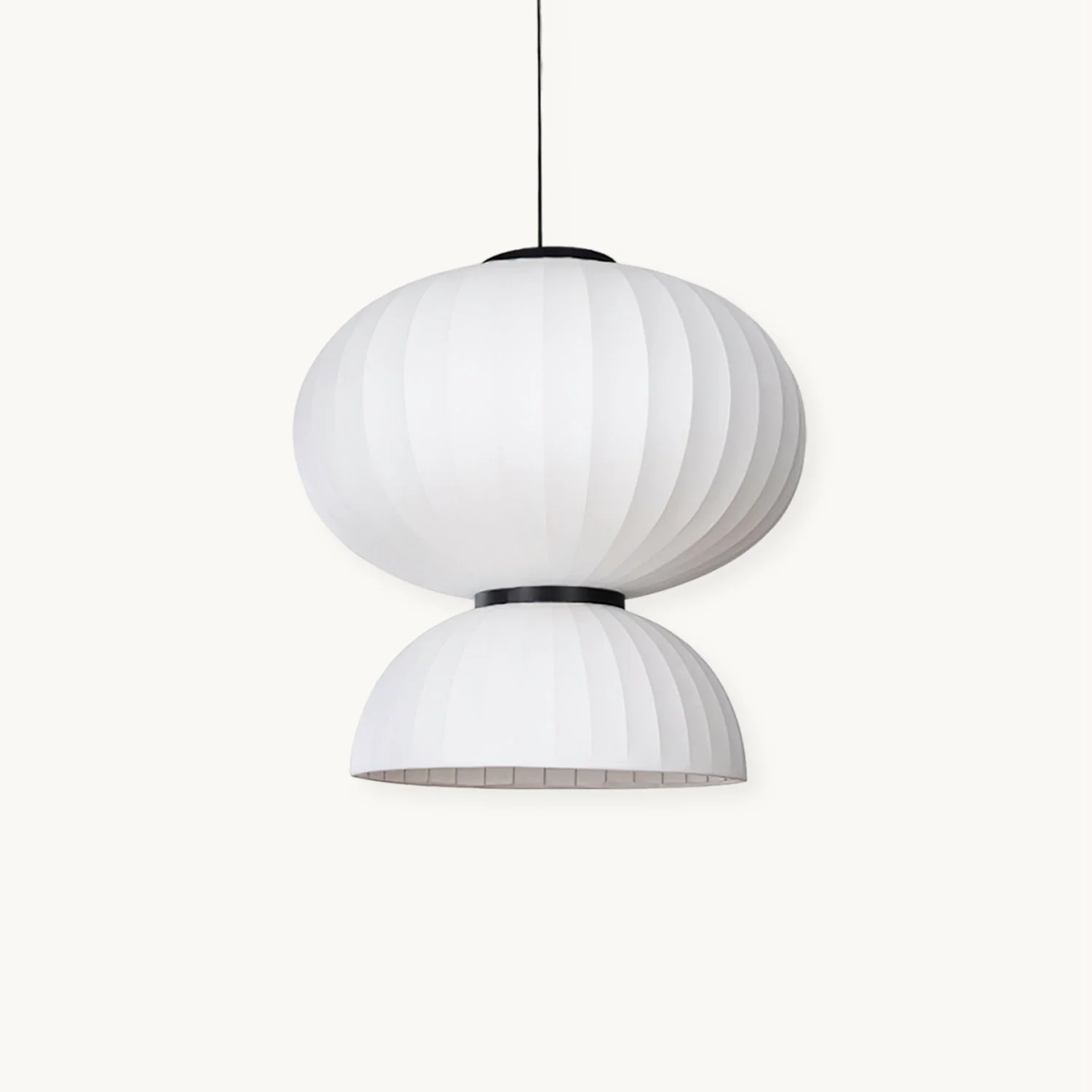 Exceptional Mulberry Silk Agatha Pendant Light Enhanced