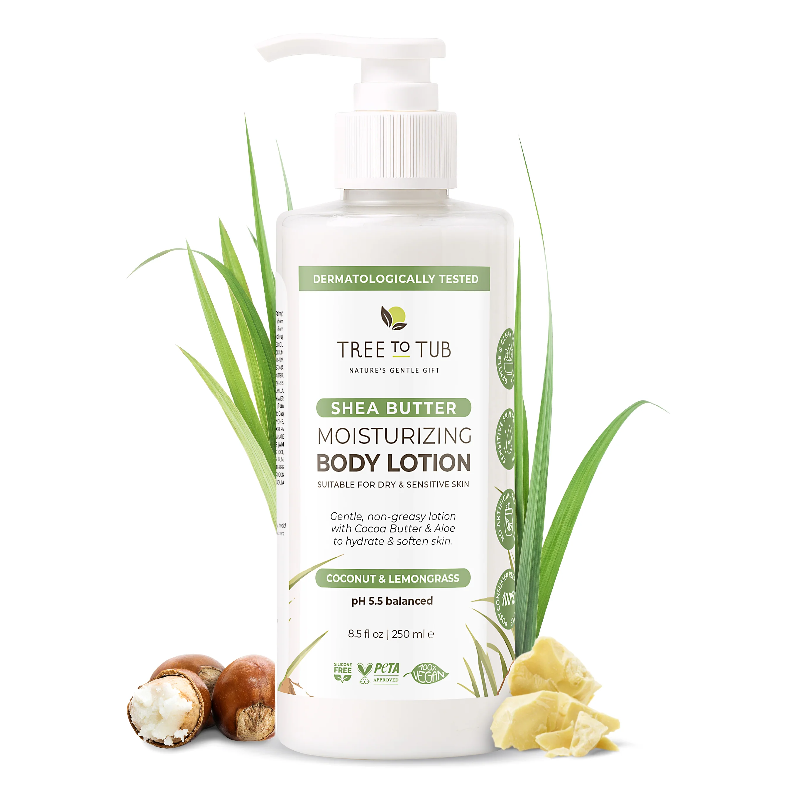Elegant Tree To Tub Shea Butter Moisturizing Body Lotion Enhanced