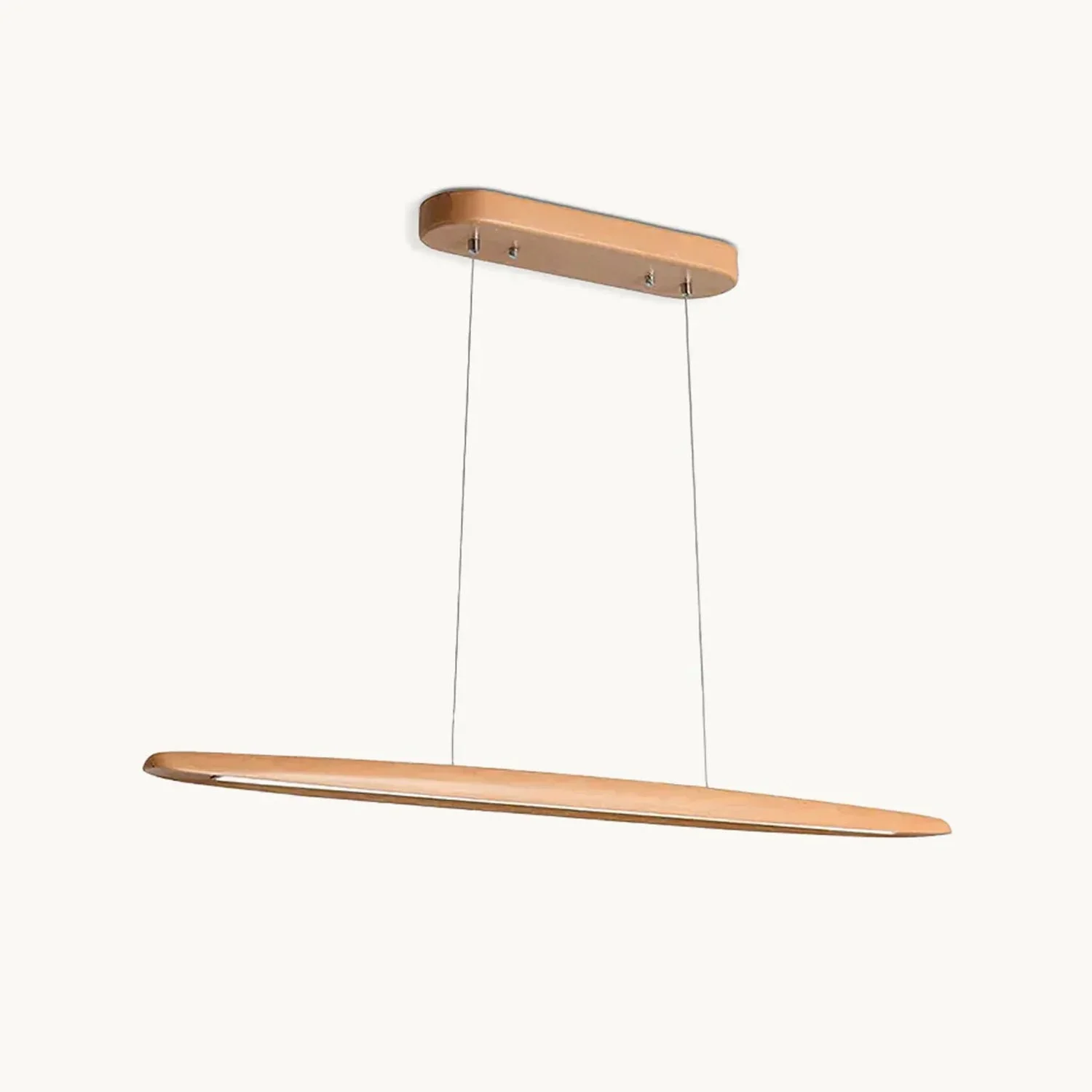 Prestigious Wood Horizontal Pendant Light Modern