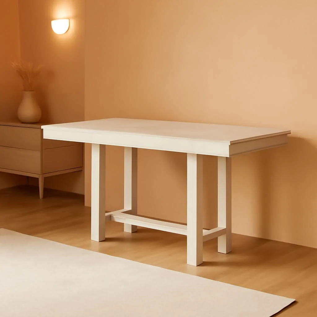 Durable Robbinsdale Counter Height Dining Extension Table 42W 86D White Innovative