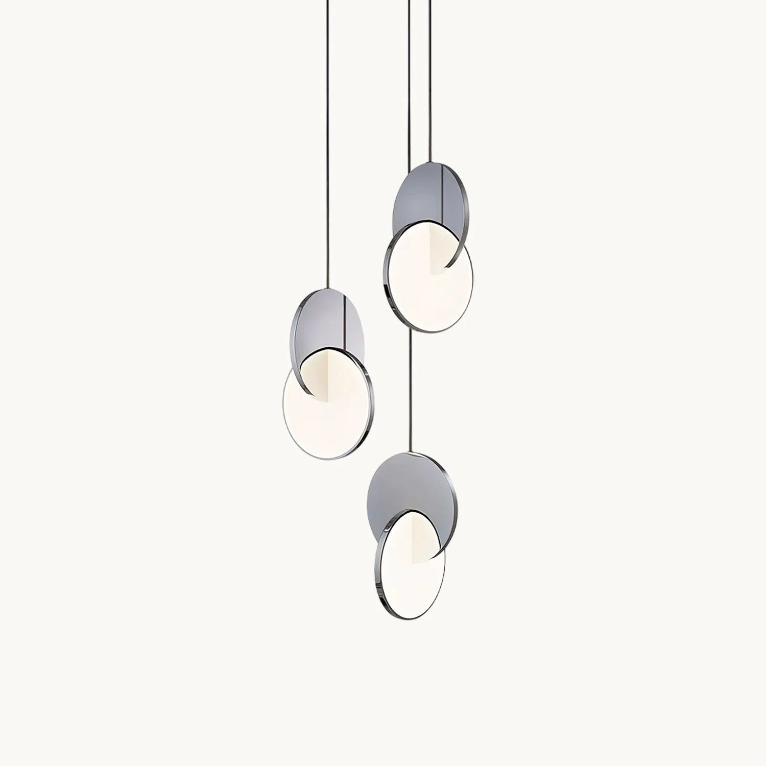 Contemporary Overlapping Circular Pendant Light Effective