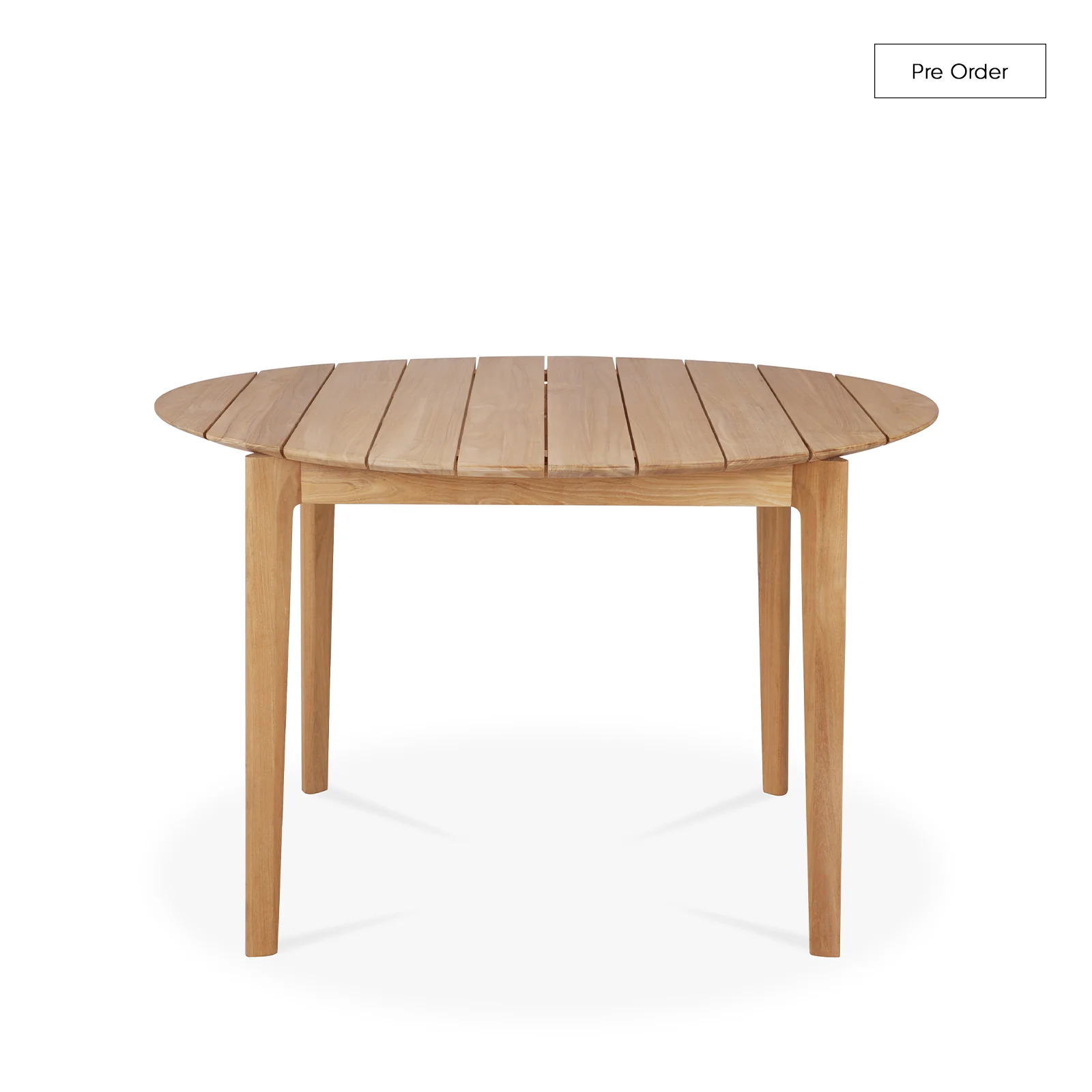Innovative Bok Round Outdoor Dining Table Teak Detailed