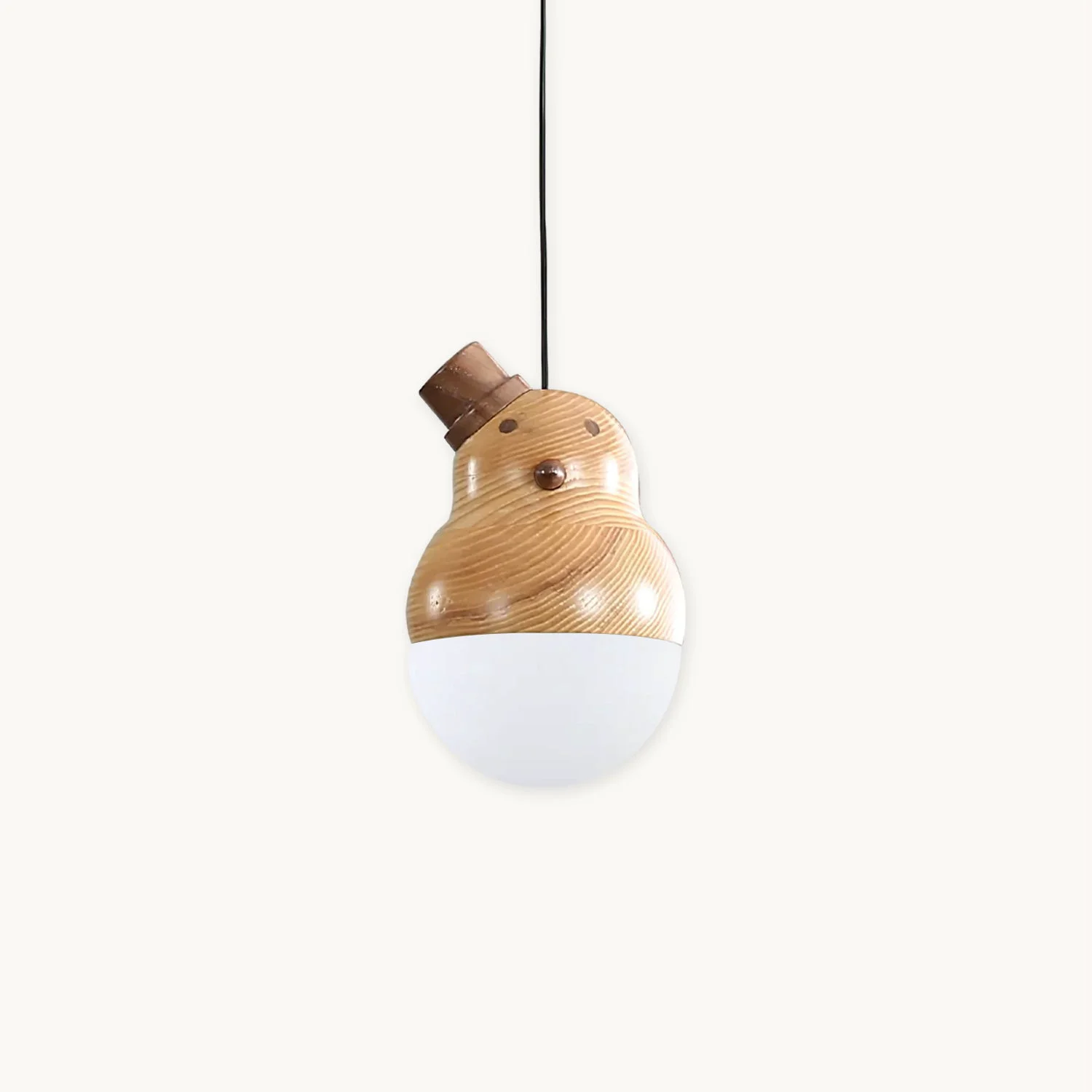 Organic Snowman And Deer Pendant Lamp Green