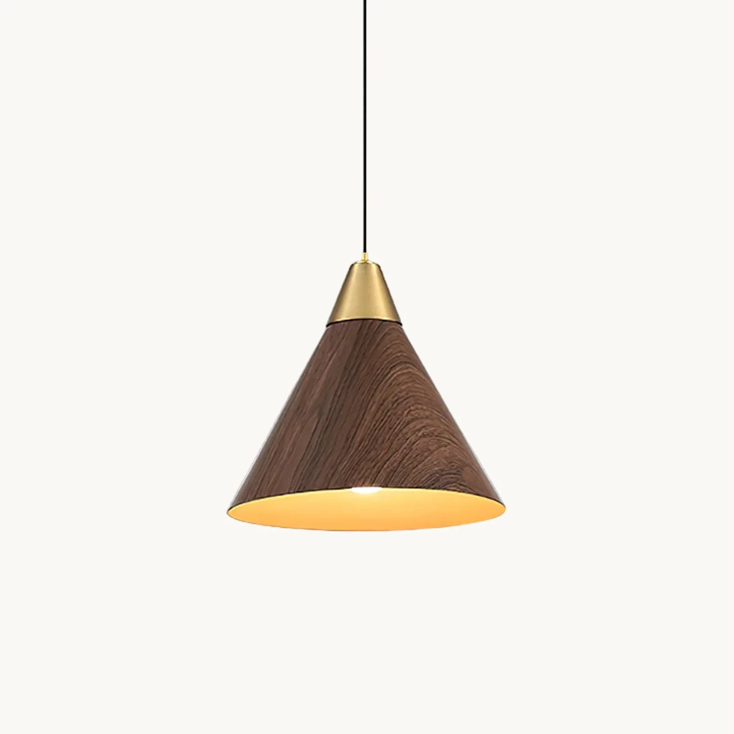 Sustainable Wood Grain Pendant Lamp Solid