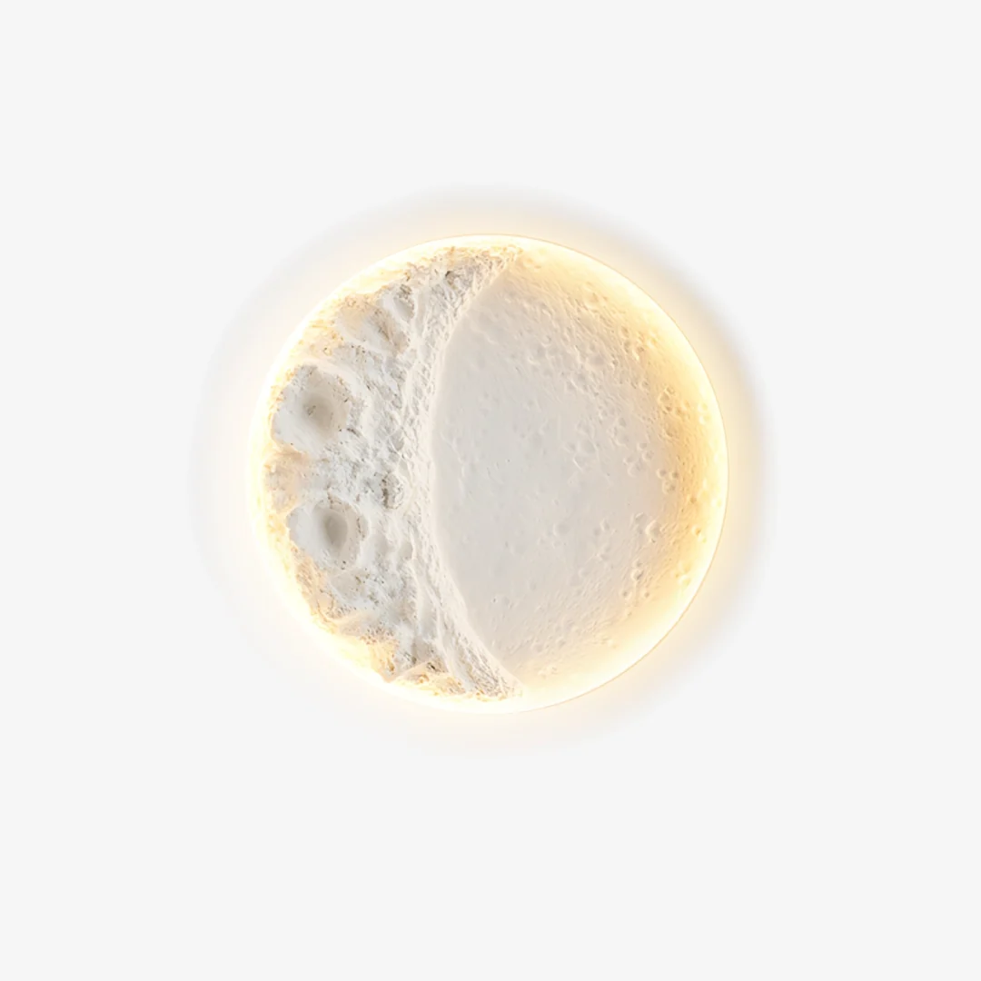 Professional Half Moon Plaster Wall Lamp Enhanced