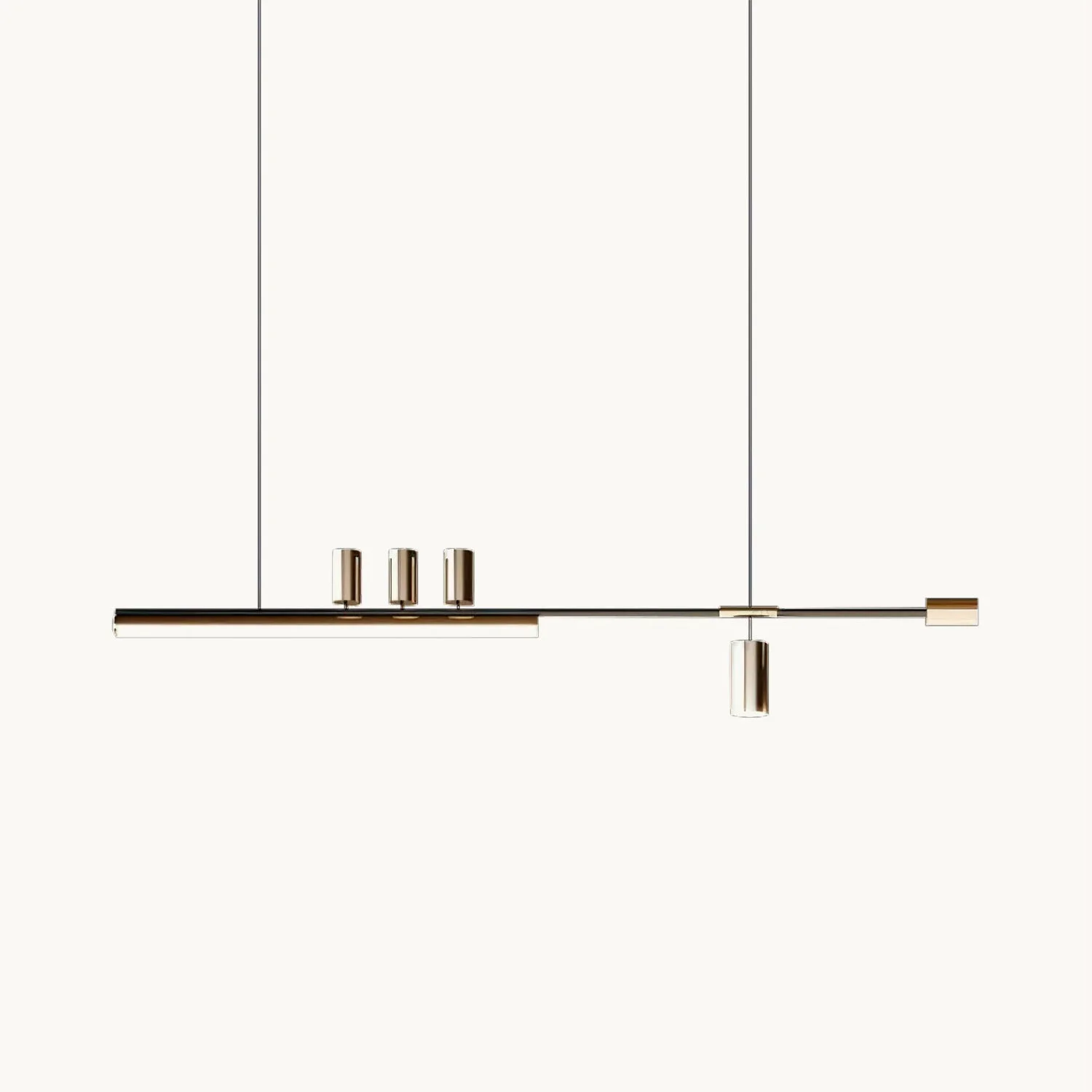 Green Nordic long strip Pendant Light Refined