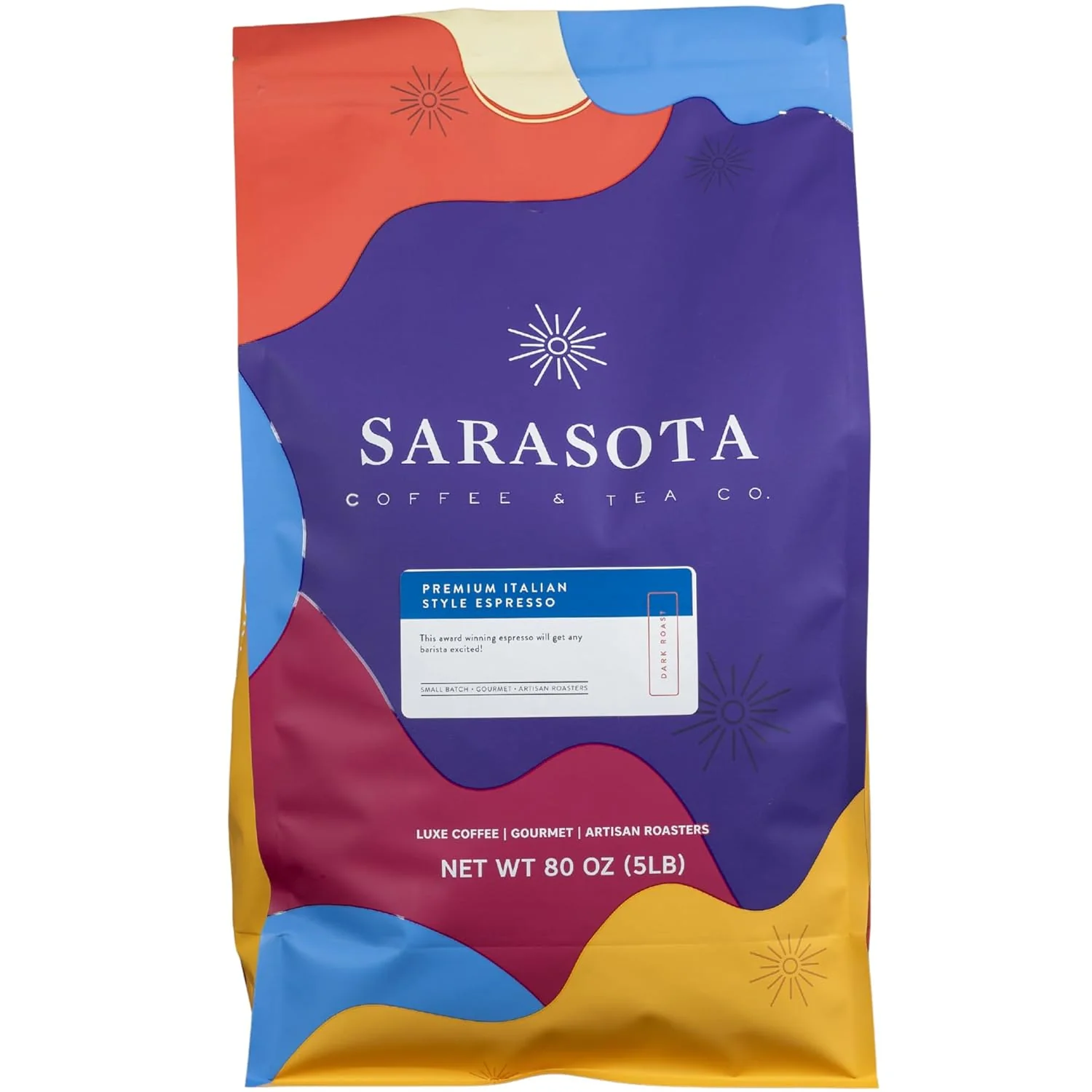 Trusted Sarasota Coffee Whole Bean Espresso Dark Roast Gourmet Coffee Beans Low Acid Mold Specialty Grade Bulk Beans 5lb 80 oz Fast