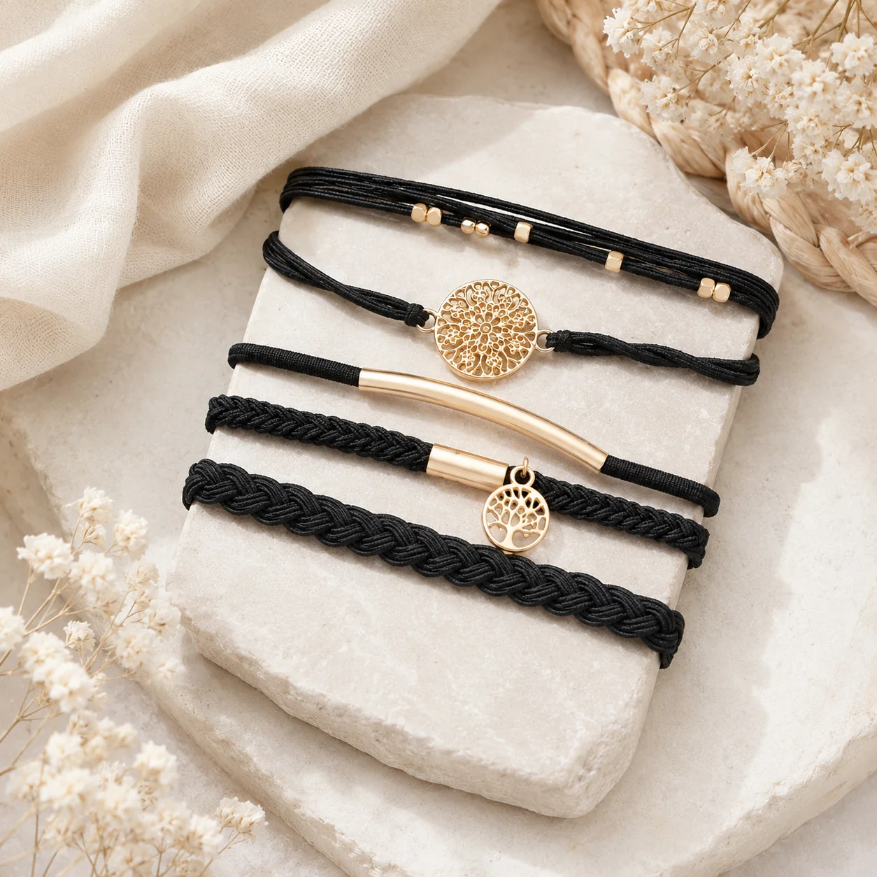 Classic Multi Layer Bracelet Hair Ties Assorted Advanced