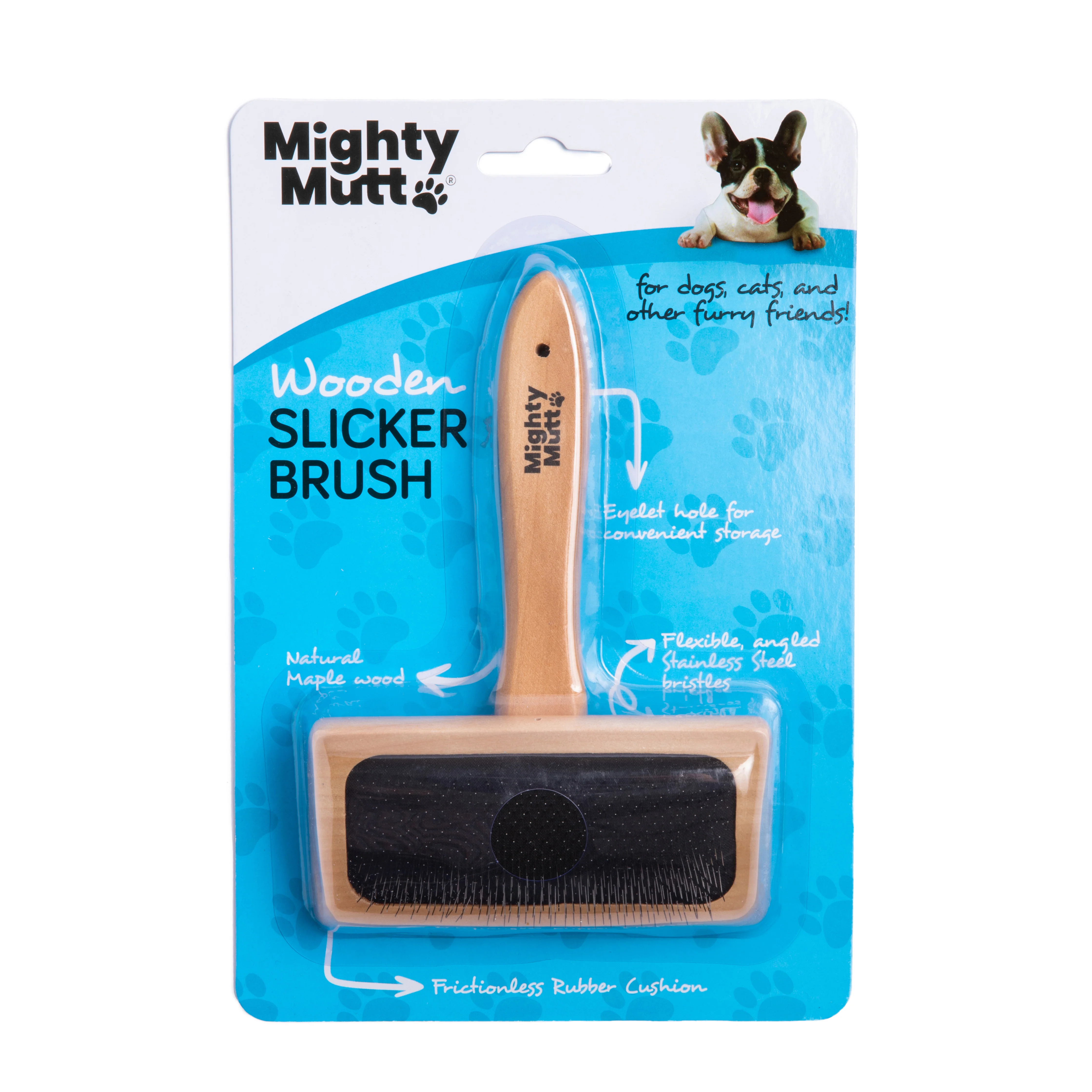 Elite Mighty Mutt Bamboo Grooming Brush for Pets – Slicker Brush Consistent