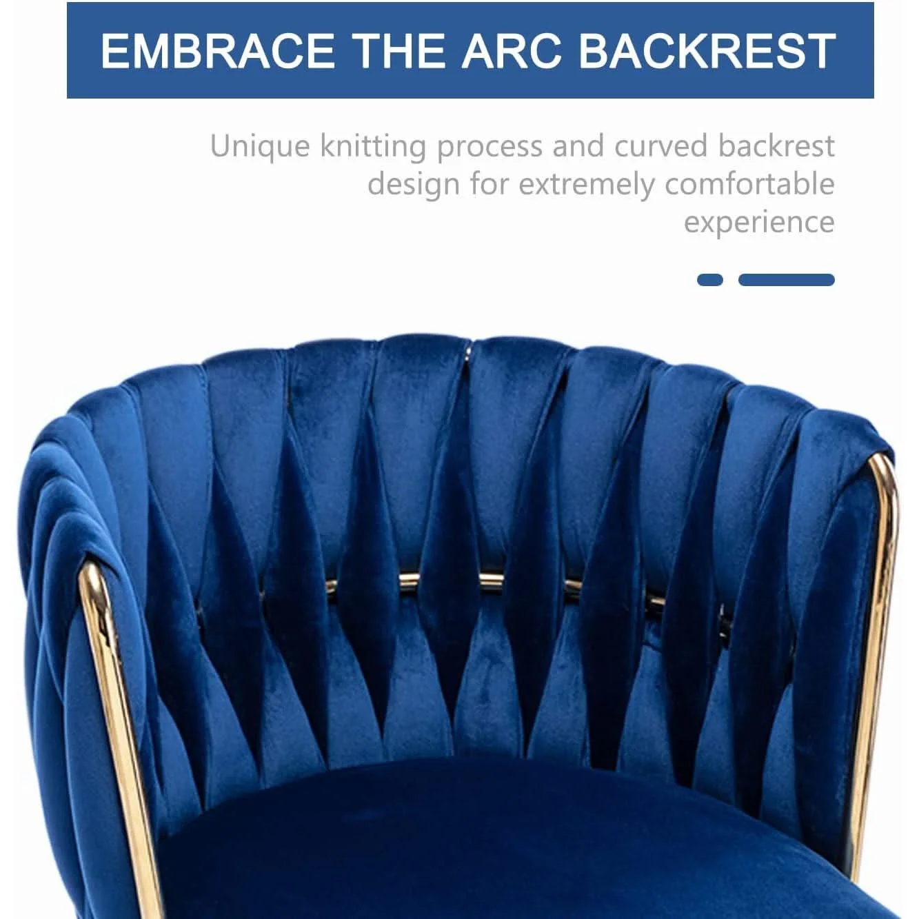Secure Blue Wingback Dining Chairs Set Of Four Modern Style Premium Material