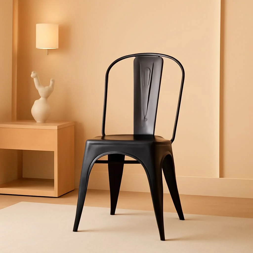 Quality Stackable Metal Dining Chair 18 Inch For Kitchen Use Outstanding