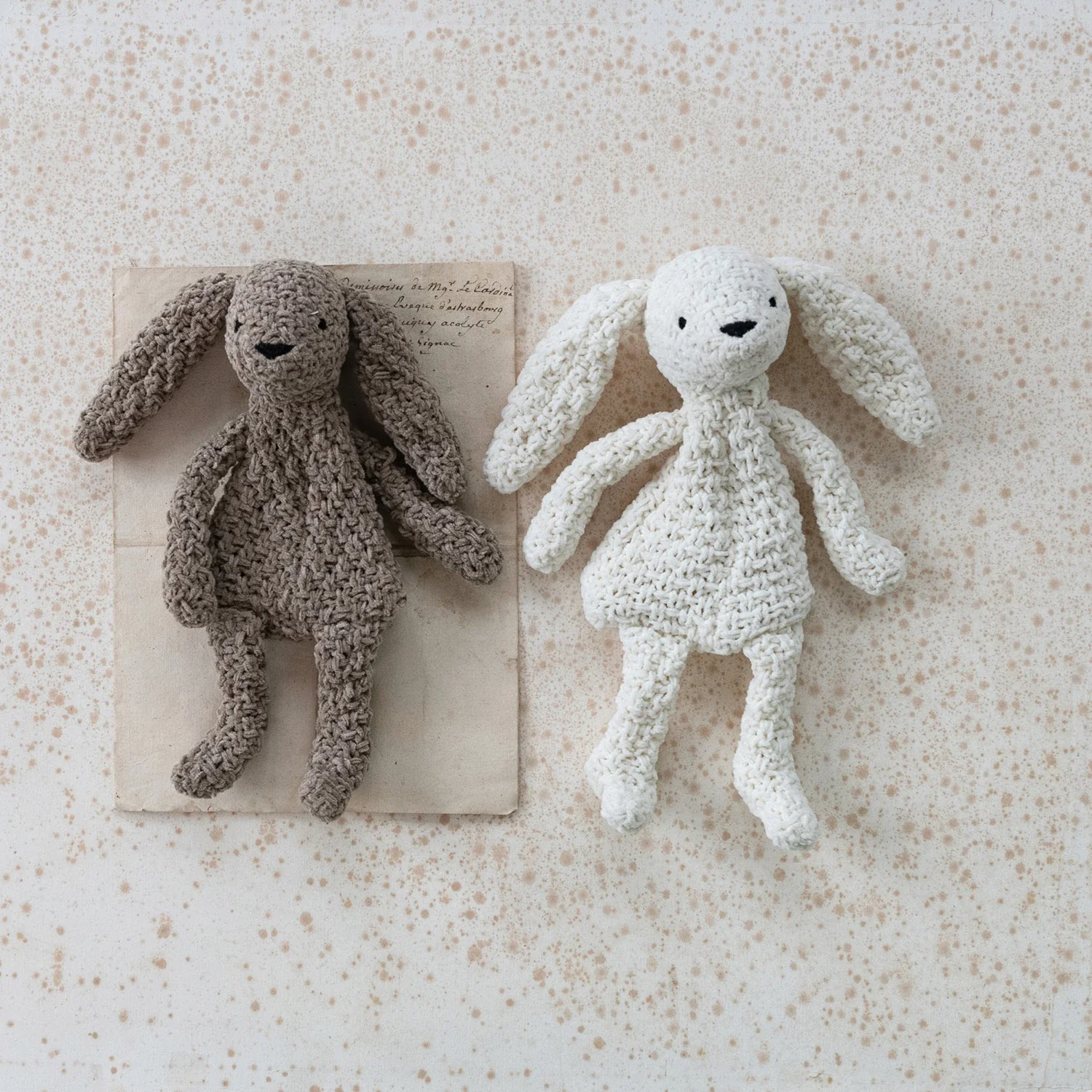 Natural Knit Bunny Chenille Toy Enhanced