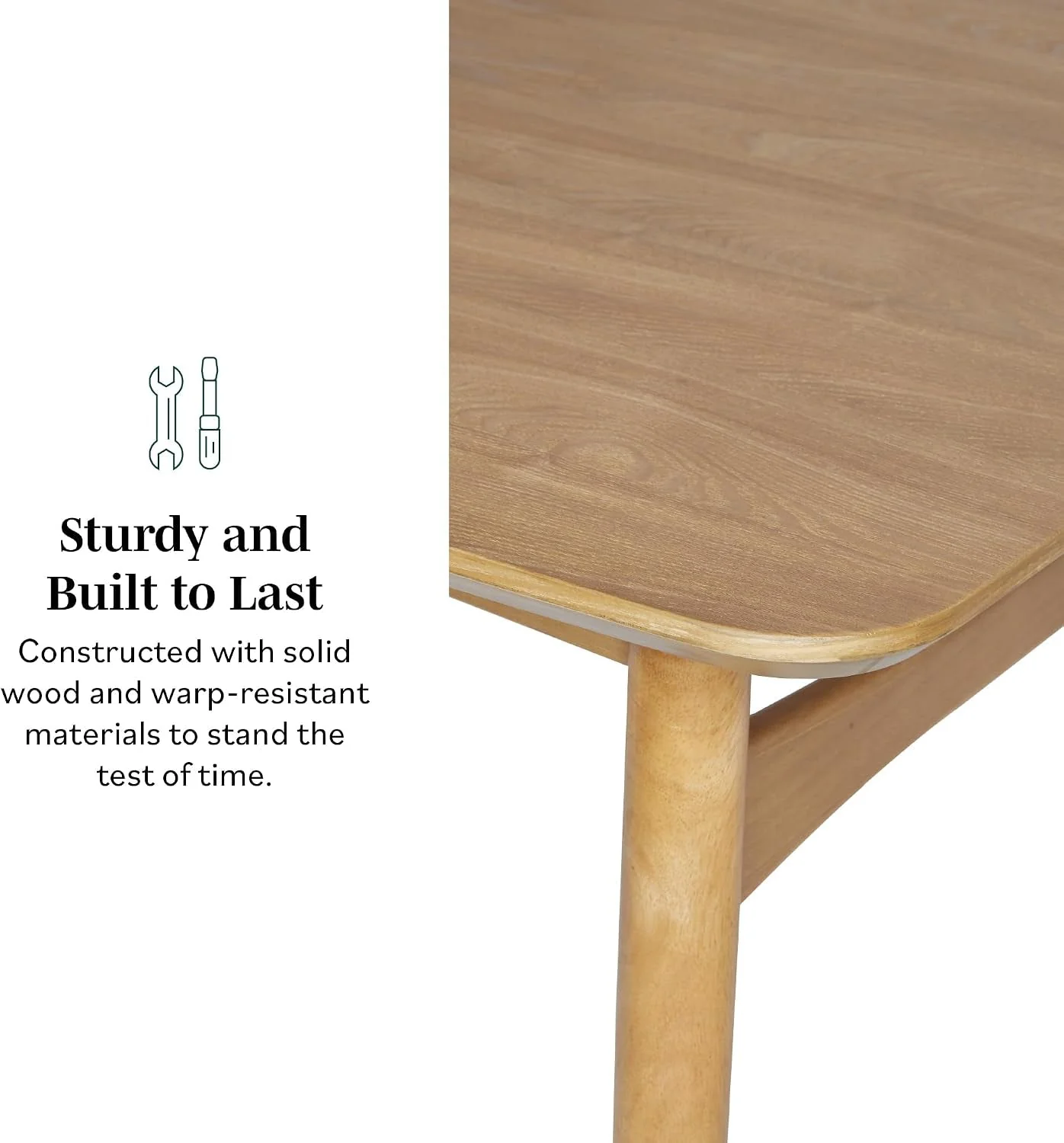 Unique Mid-Century Solid English Ash Dining Table 59-Inch Outstanding