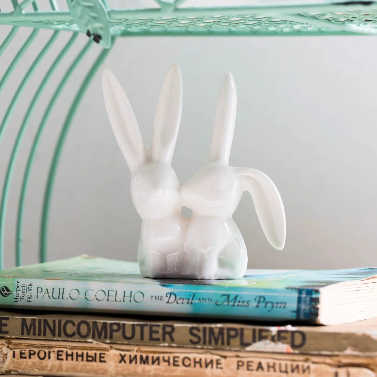 Clean Ring Holder Ceramic Bunny White Authentic