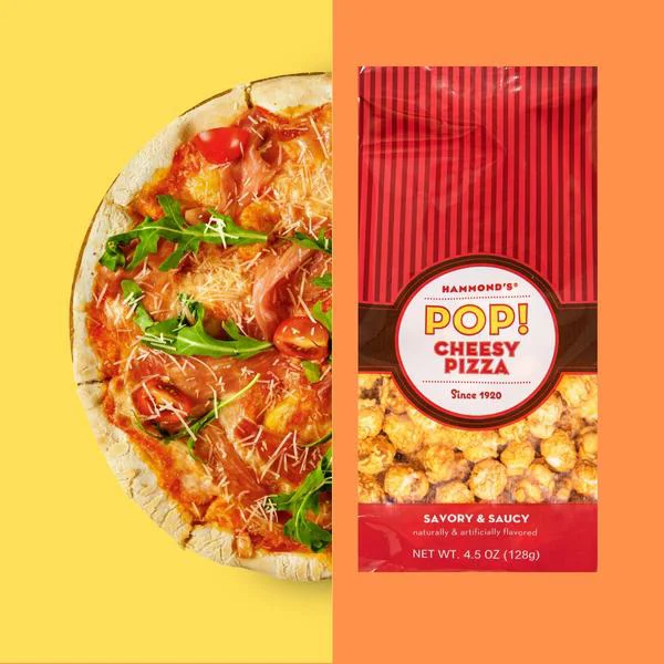 Contemporary Hammond’s Cheesy Pizza Popcorn 3.5 oz Long-Lasting