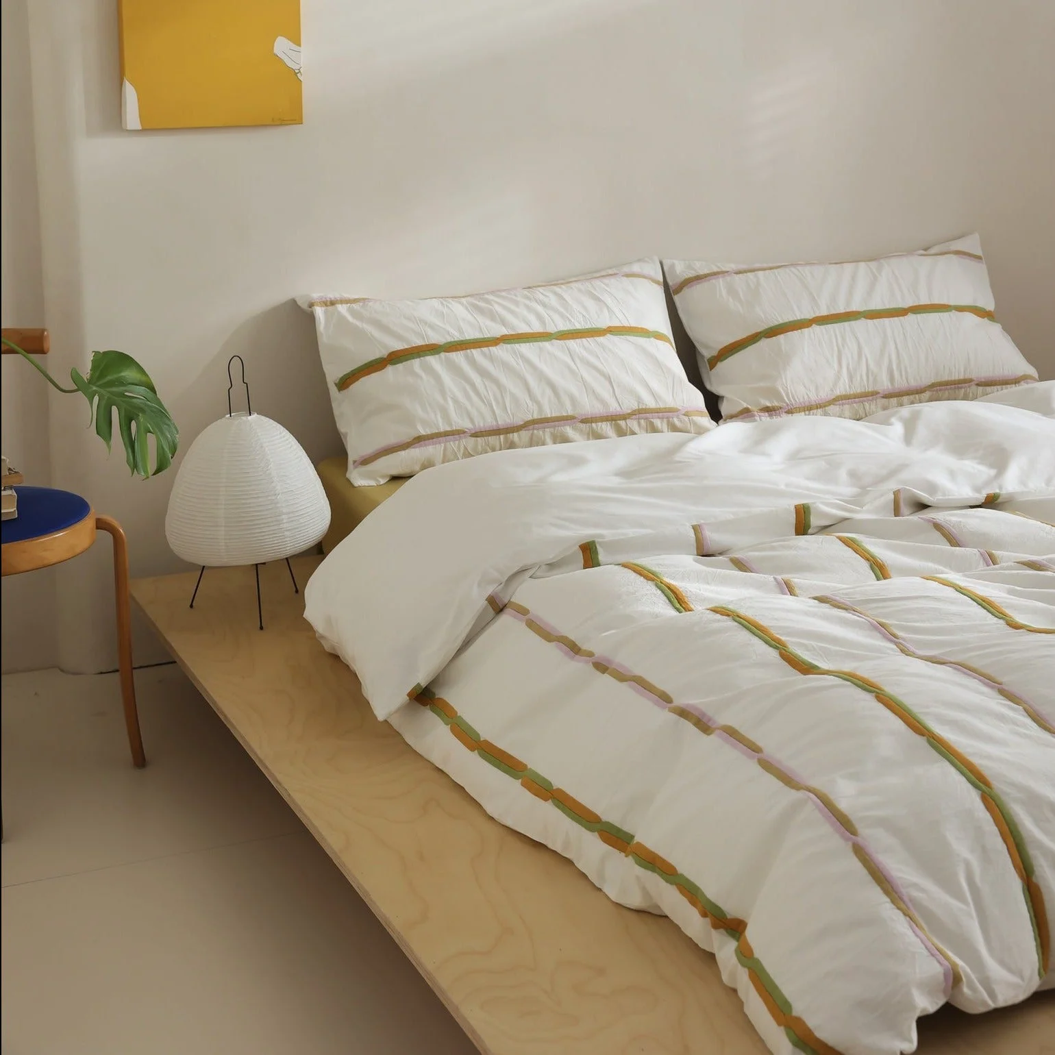 Authentic Stripe CleanFit Bedding Set Selected