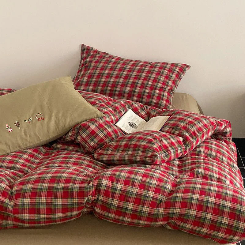 Organic Winter Plaid Wonder Bedding Environmentally Friendly
