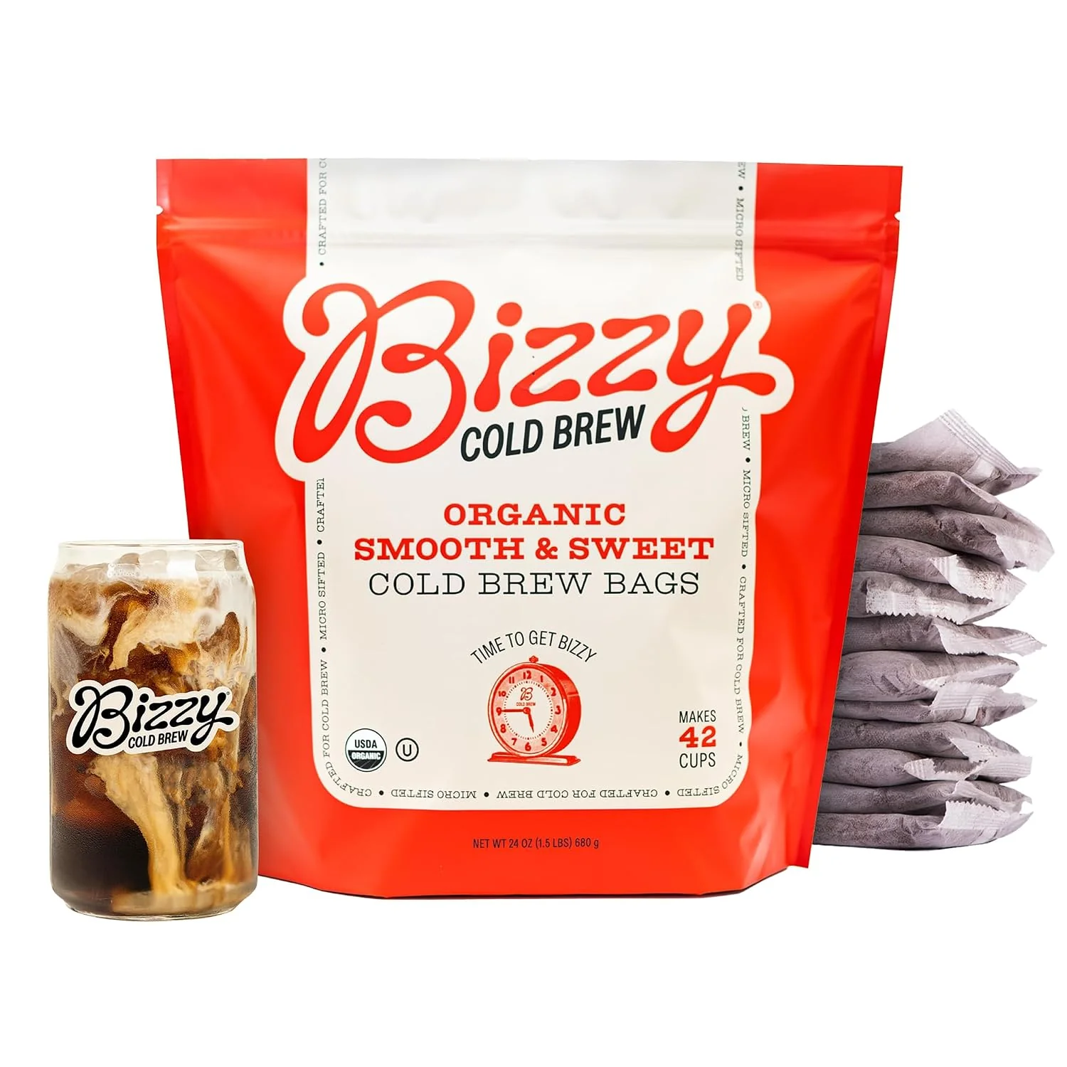 Flexible Bizzy Organic Cold Brew Coffee Bags Luxury