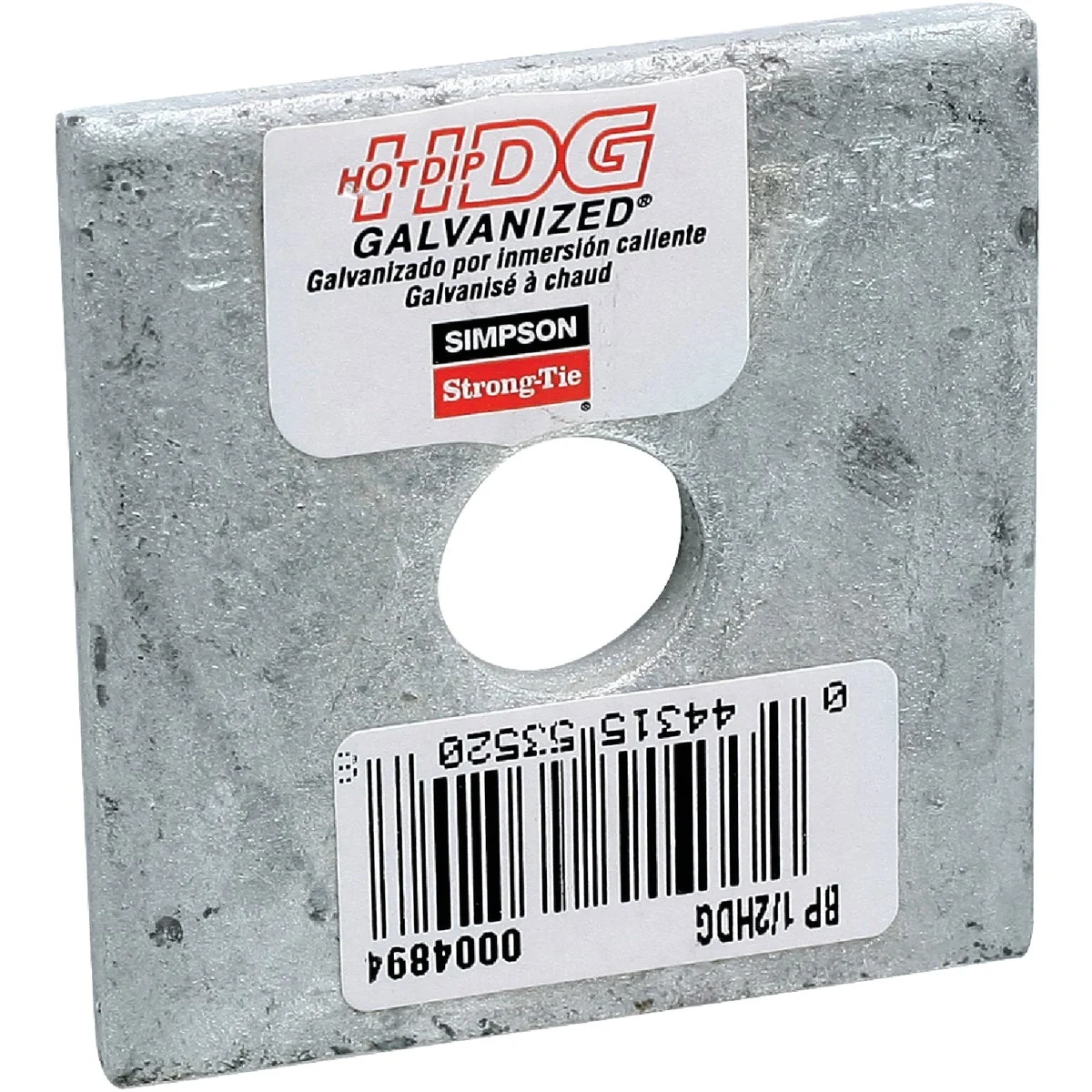 Excellent Simpson Strong-Tie 1 2 in. x 2 in. x 3 16 in. Steel Hot Dipped Galvanized Bearing Plate Eco-Friendly